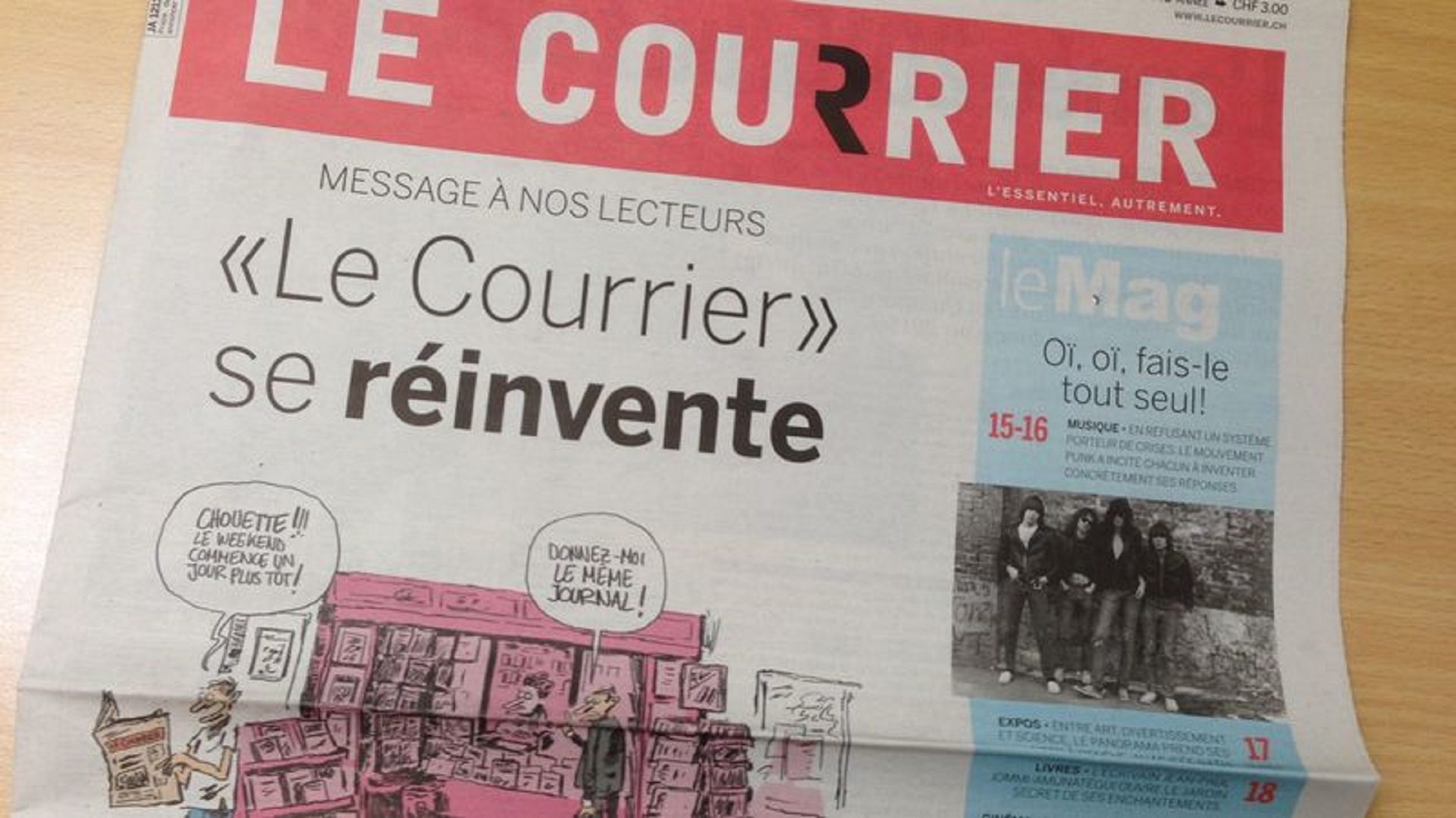 Le Courrier a fêté 150 ans le 5 janvier 2018. | © RTS.