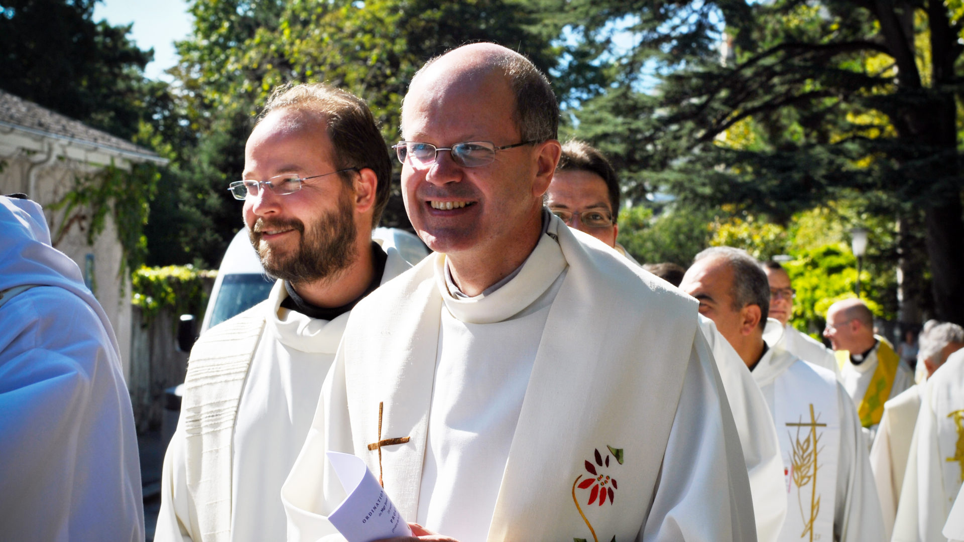 Le clergé diocésain à l'occasion de la consécration épiscopale de Mgr Jean-Marie Lovey. Sion, 28.09.14 | © Pierre Pistoletti