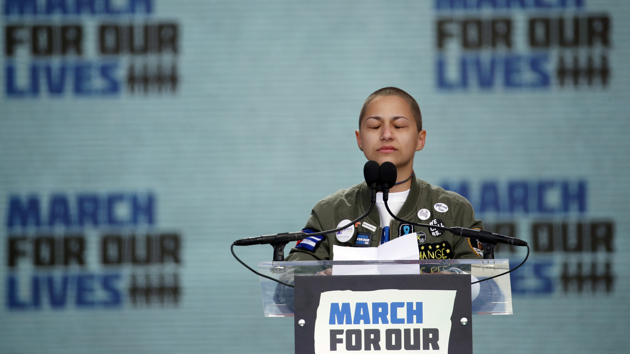 Emma González, 18 ans, figure de proue du mouvement #NeverAgain | © Keystone