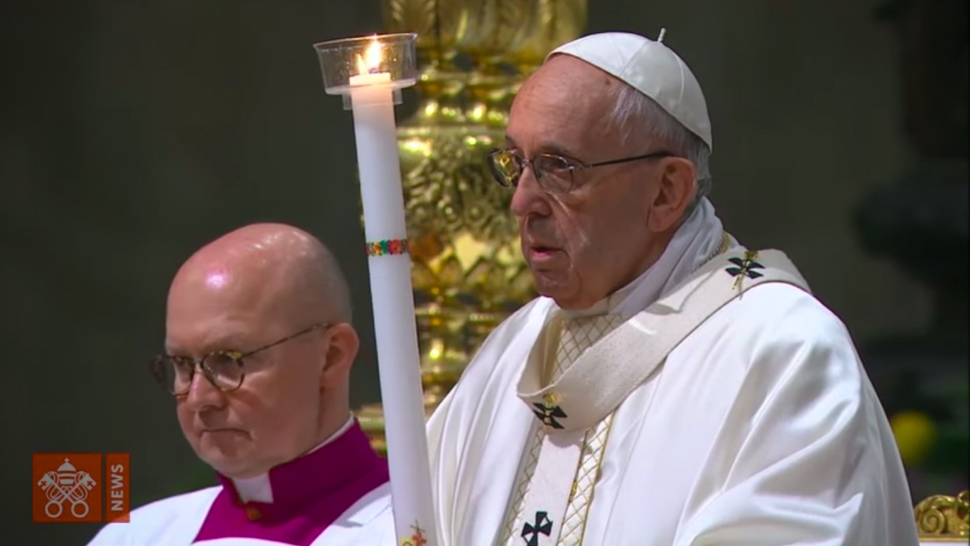Le pape François a présidé, dans la nuit du 31 mars 2018 à la basilique Saint-Pierre au Vatican | © vaticannews.va