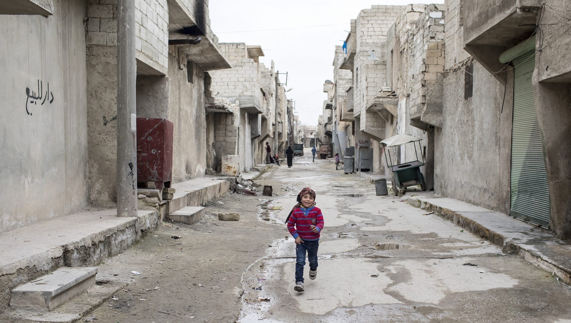 Dans le quartier Ard al-Hamra à Alep-ouest |  © Alexandra Wey/Caritas Suisse
