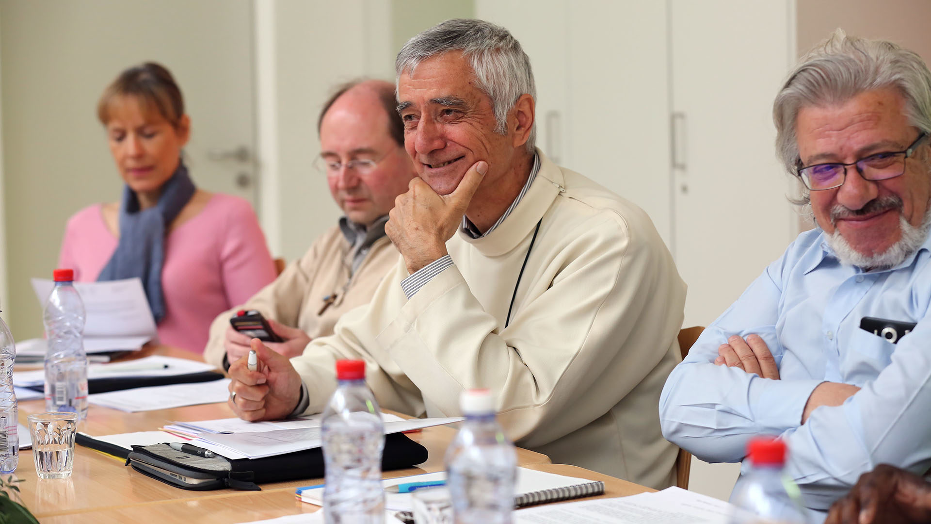 Martigny le 2 mai 2018. Jean-Marie Lovey, évêque de Sion présente la confirmation du 20 mai au CERM. | © B. Hallet