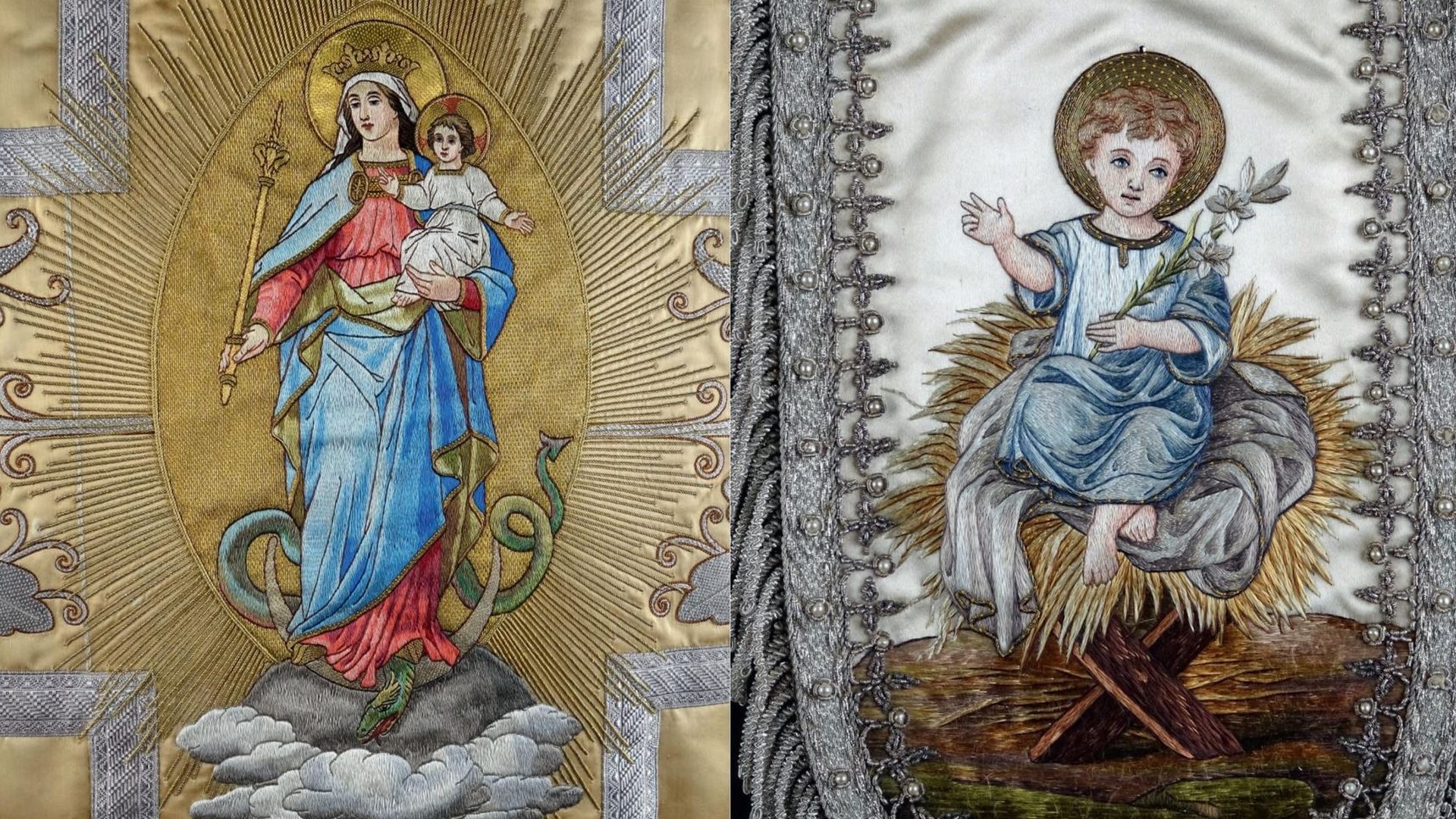 Broderies religieuses du monastère de la Visitation de Fribourg | 'Quand la Suisse ouvre ses coffres. Trésors de la Visitation de Fribourg,' 