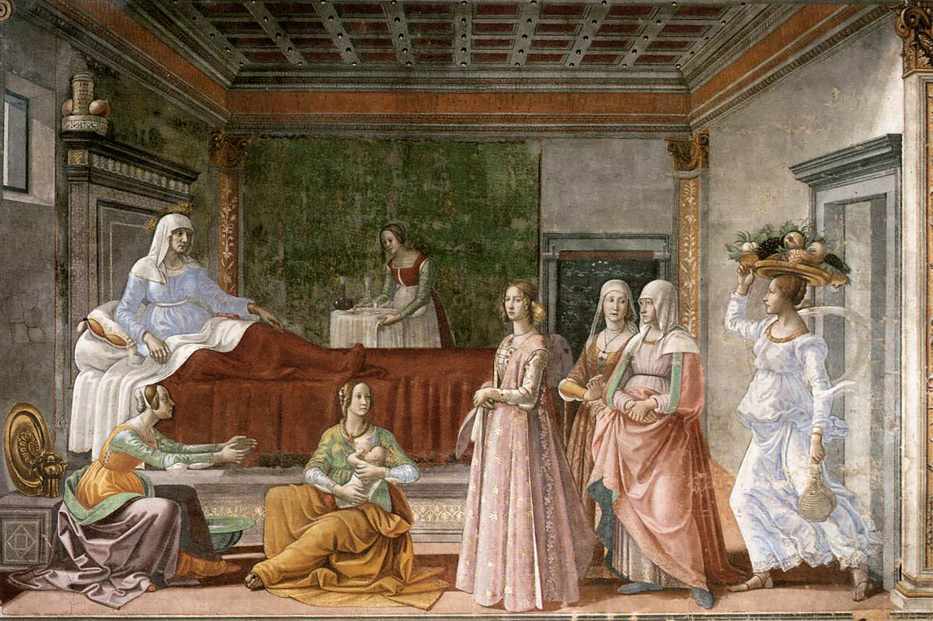 Niassance de Siaint-Jean Baptiste. Ghirlandaio Domenico. Entre 1486 et 1490. | Wikimedia Commons.