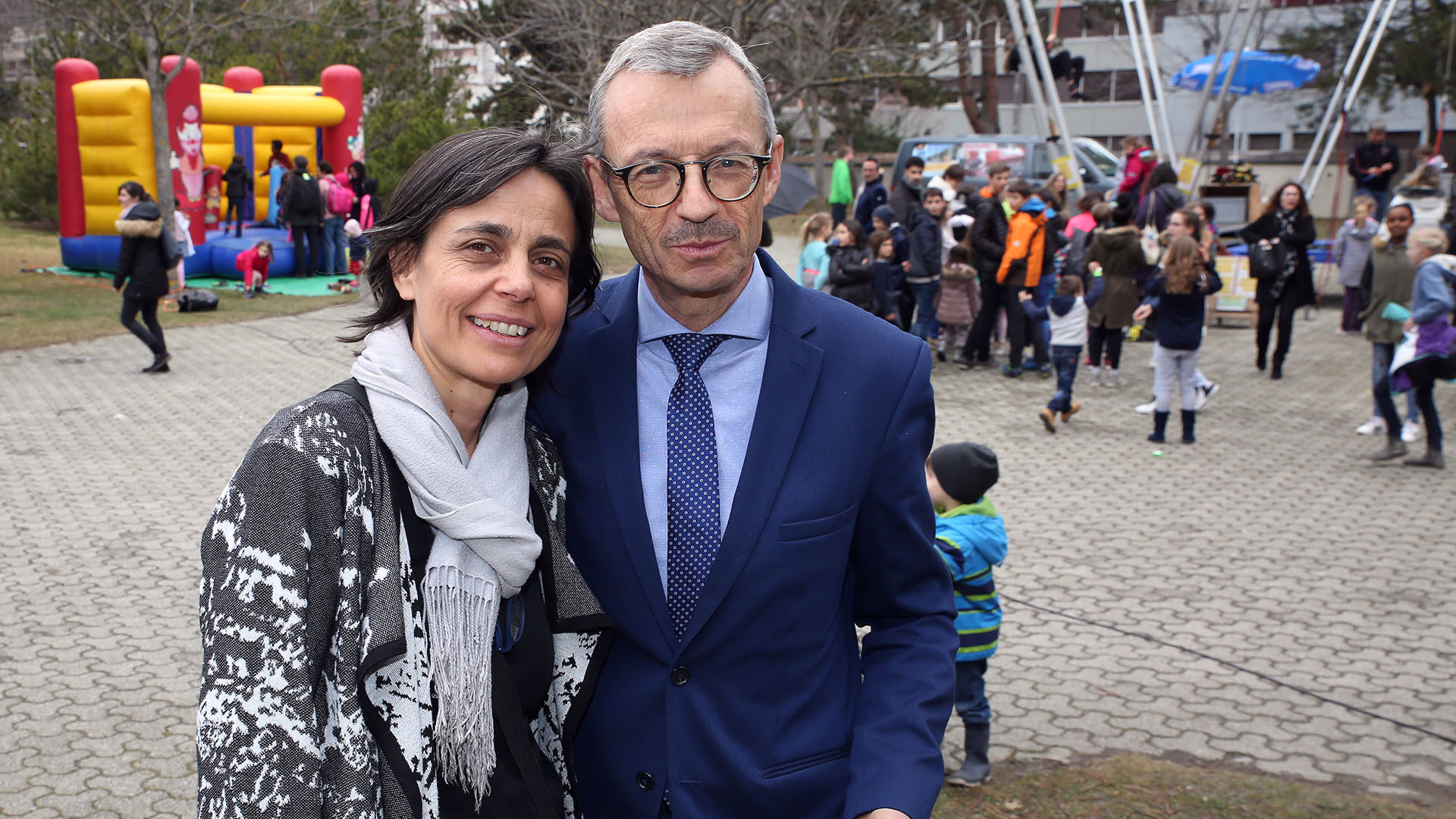 Anne et Marco Mayoraz, lors du Festival des Familles de 2018, quittent la pastorale de la famille du diocèse de Sion après y avoir œuvré 25 ans. | © B. Hallet