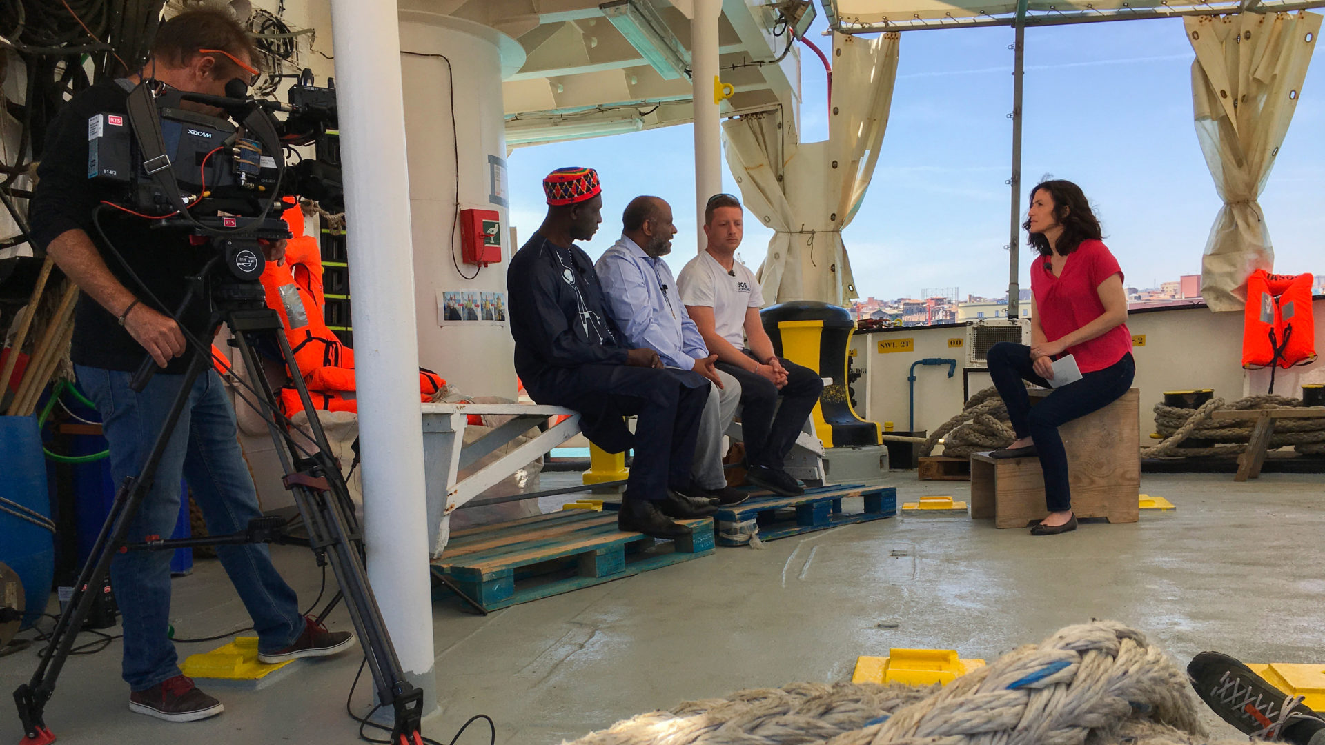 "Faut pas croire" a enregistré son émission spéciale à bord de l'Aquarius | © Emmanuel Tagnard 