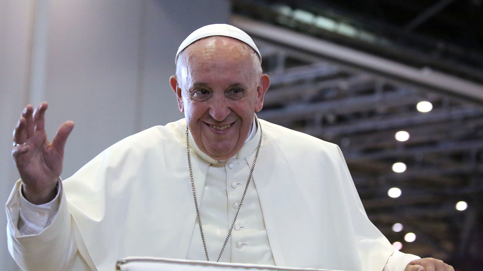 Le pape François à Genève, lors de la messe à Palexpo | © Bernard Hallet