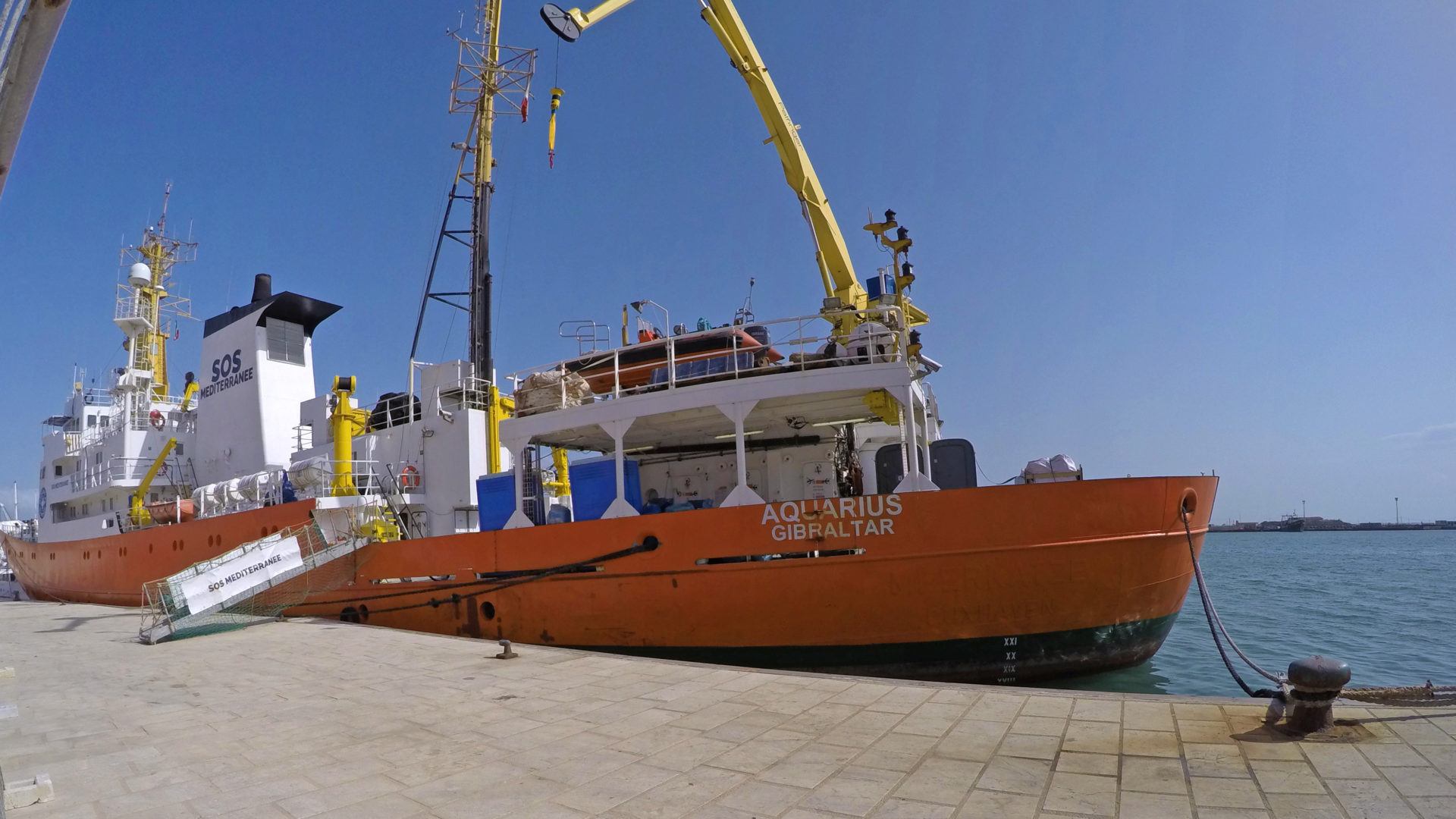 Depuis 2016, l'Aquarius, de l’ONG "SOS Méditerranée", a sauvé plus de 28’000 vies en Méditerranée | Andrea Albini - CC BY-SA 3.0