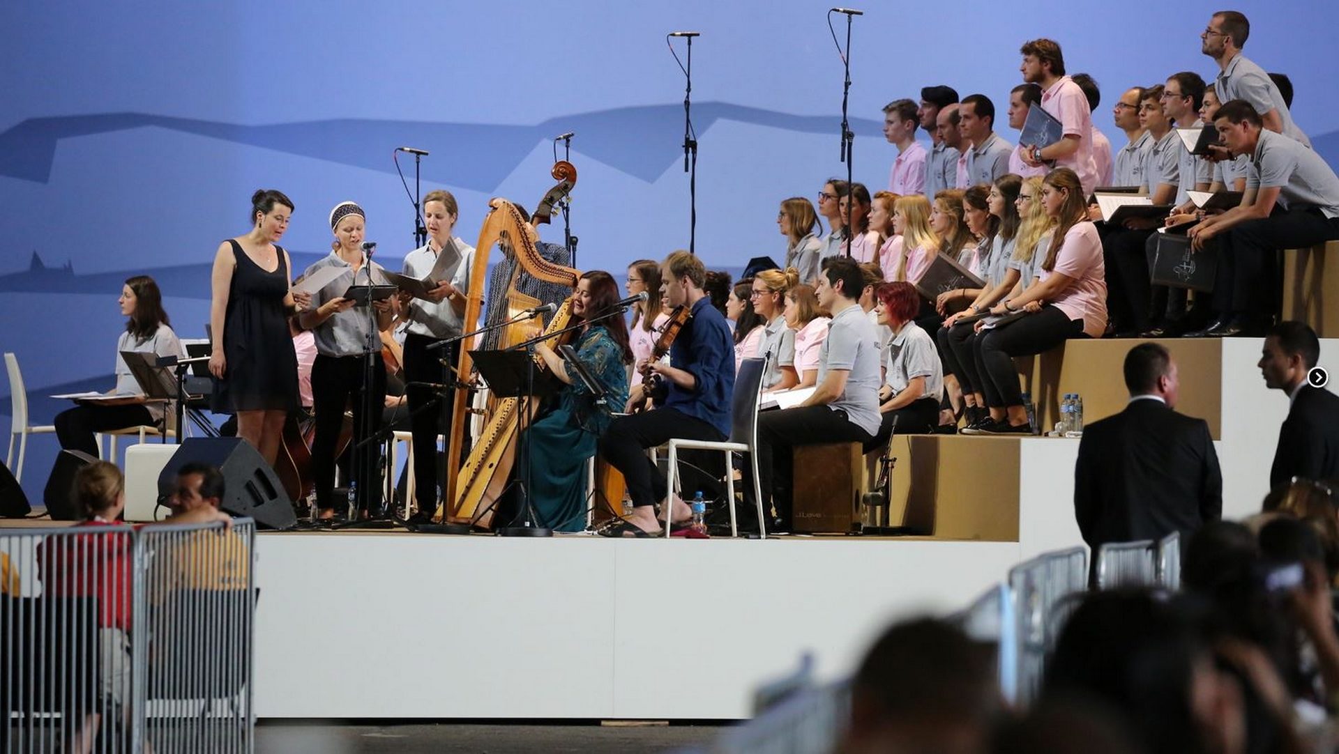 La chorale de la messe à Palexpo | © Bernard Hallet