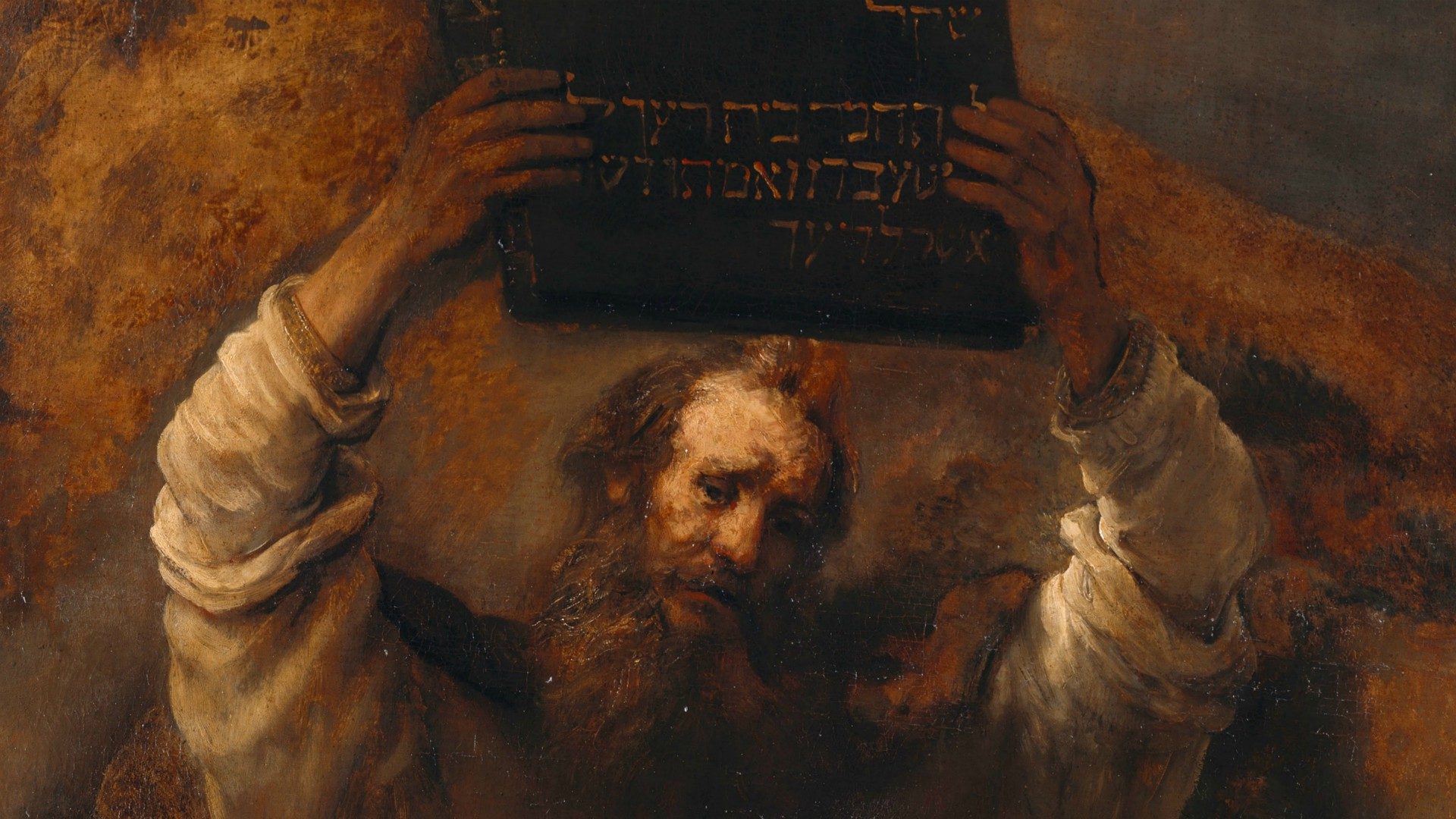 Pour le pape, les dix commandements ne sont pas l'oeuvre d'un "despote" (Image: Moïse d'après Rembrandt)