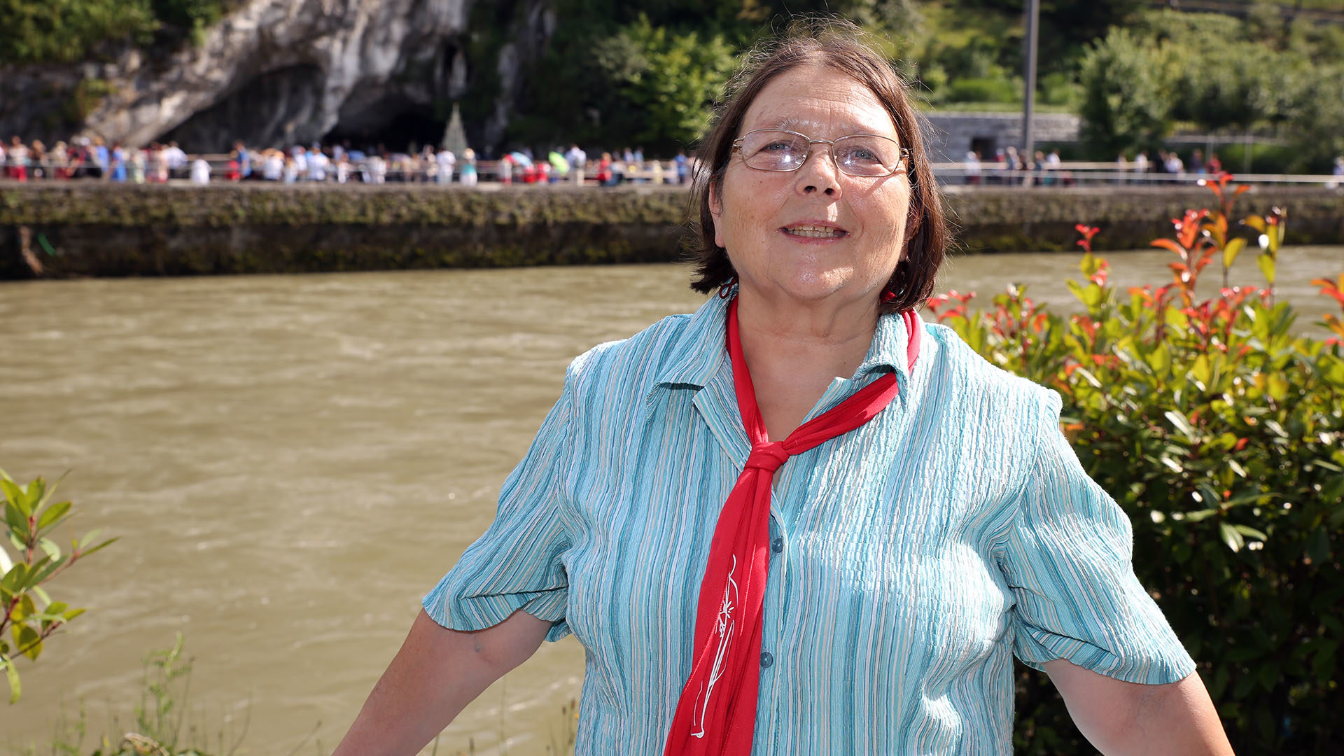 Christiane est venue avec un groupe de Fratello au pèlerinage de la Suisse romande à Lourdes. | © B. Hallet