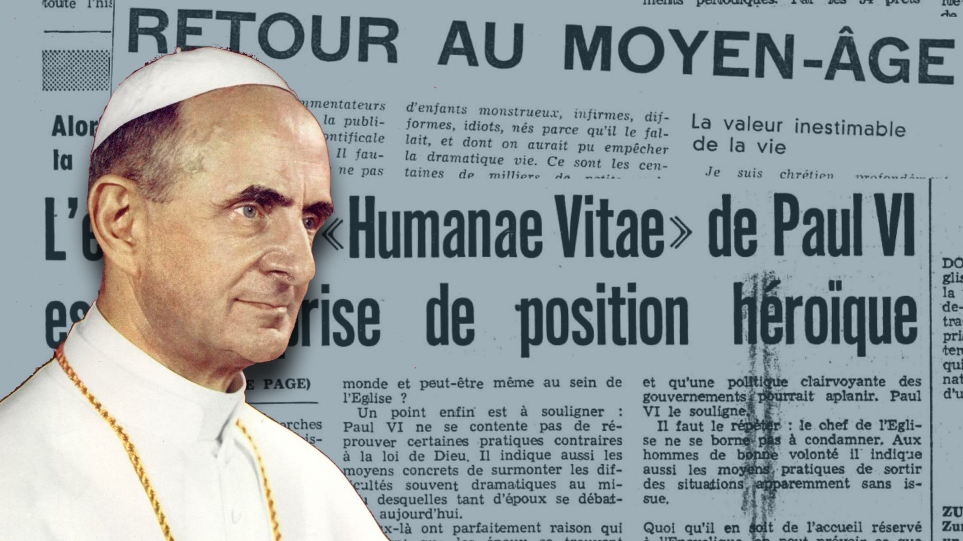La presse romande divisée face à Humanae vitae de Paul VI | montage: cath.ch