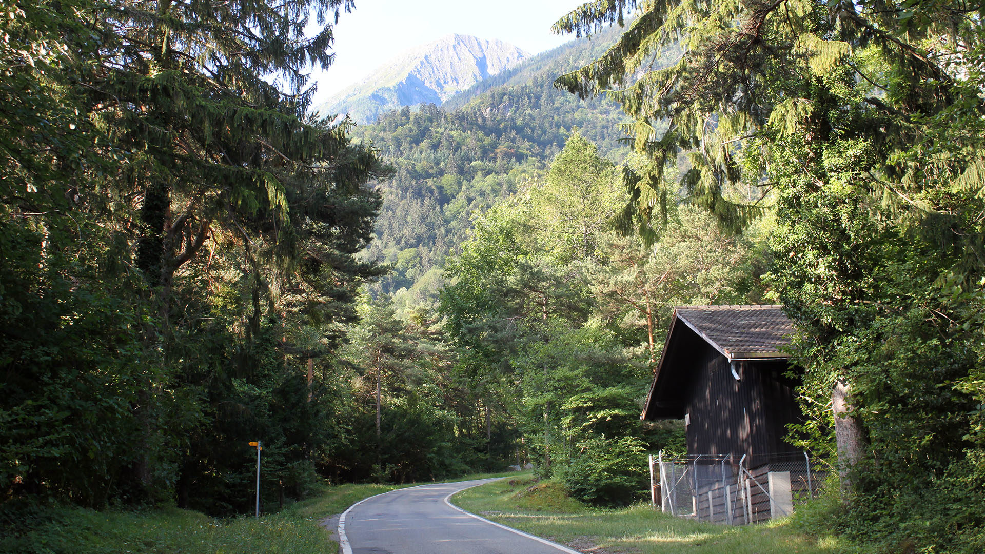 La Via Francigena longe les Alpes, dans la vallée du Rhône. Ici, au dessus-de Vérolliez | © Bernard Litzler