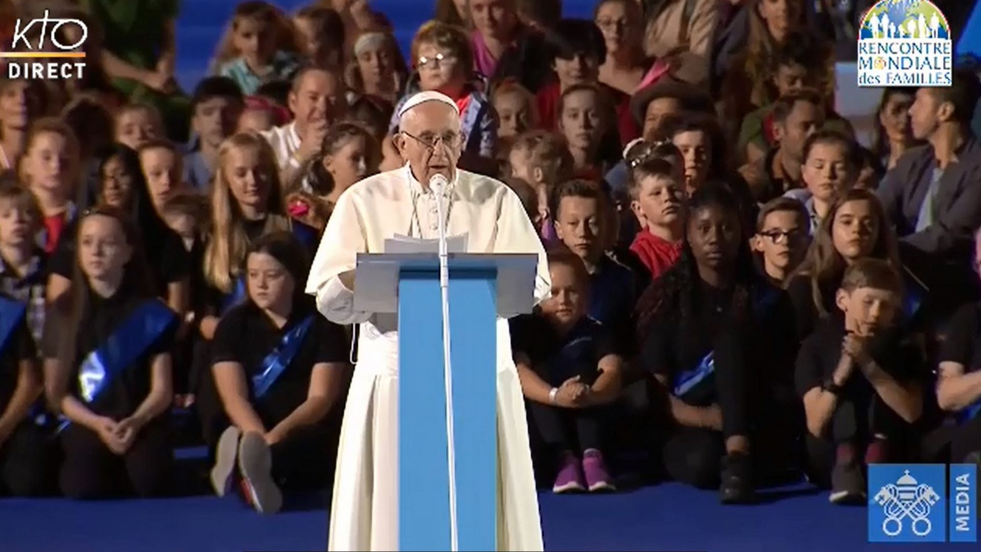 Fête des Familles au Croke Park Stadium de Dublin avec la participation du pape François | capture d'écran Vatican Media