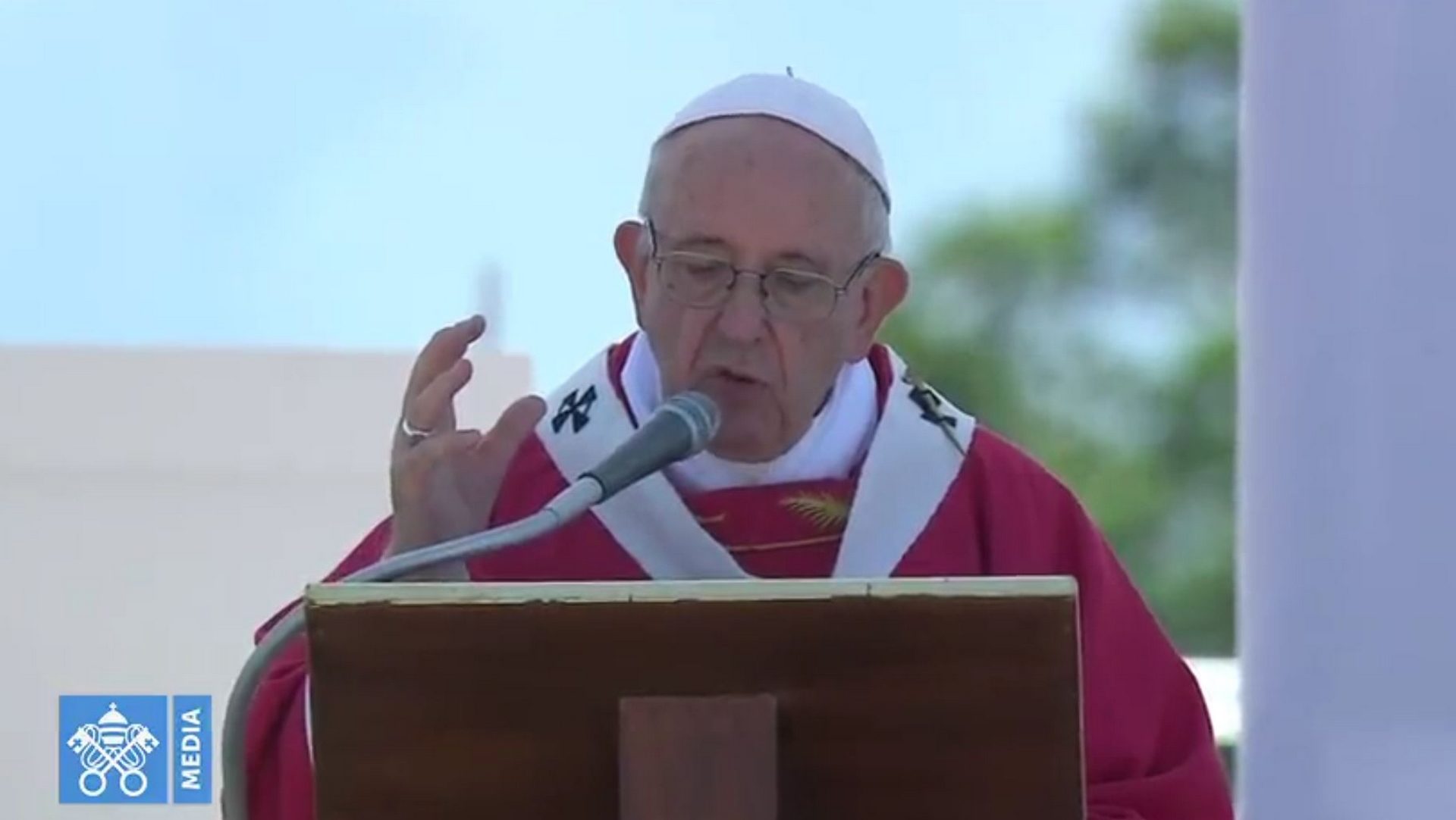 Le pape François en Sicile | capture d'écran Vatican Media