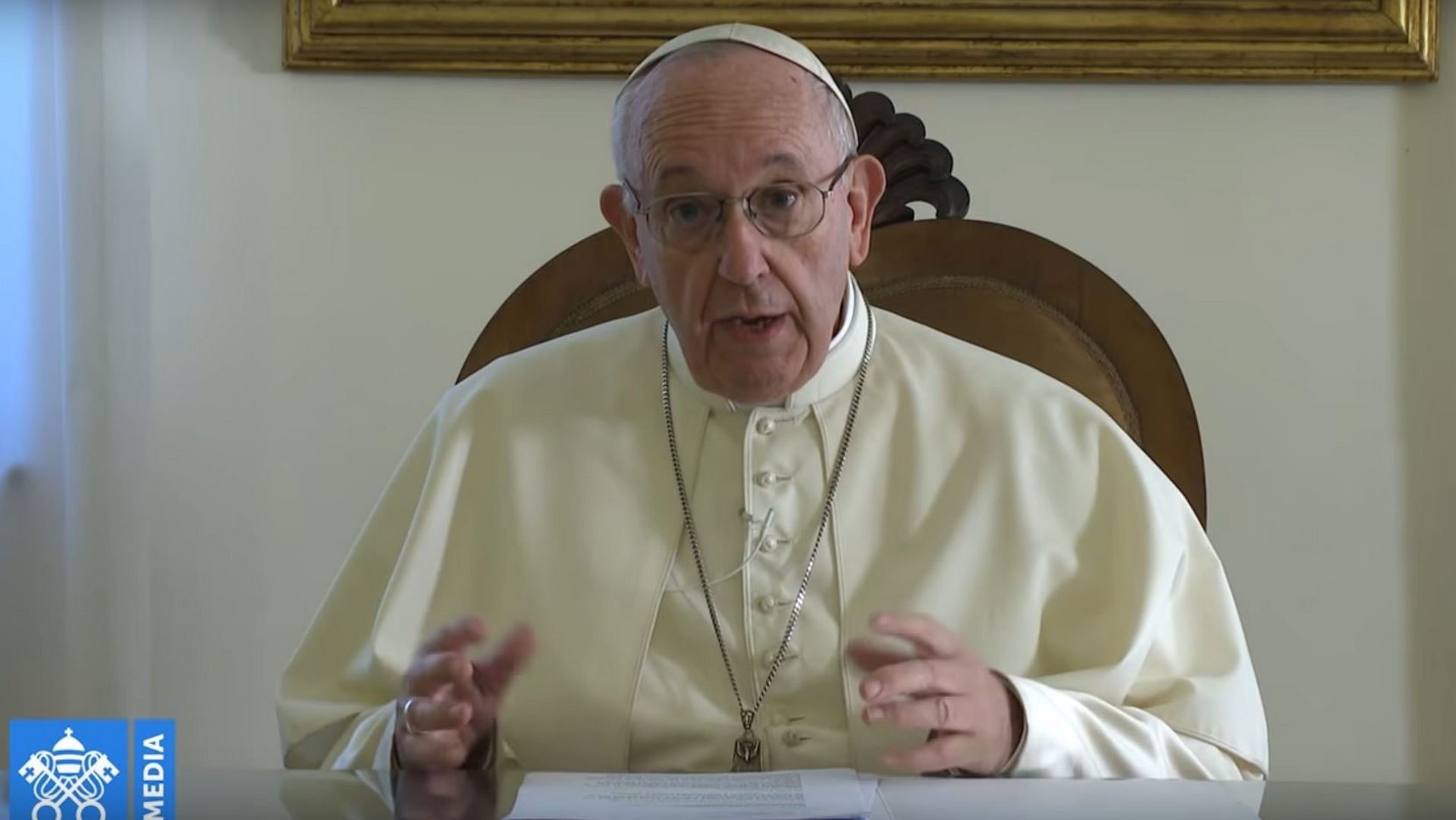 Le pape François a adressé un message video au synode de Buenos Aires | capture d'écran Vatican Media