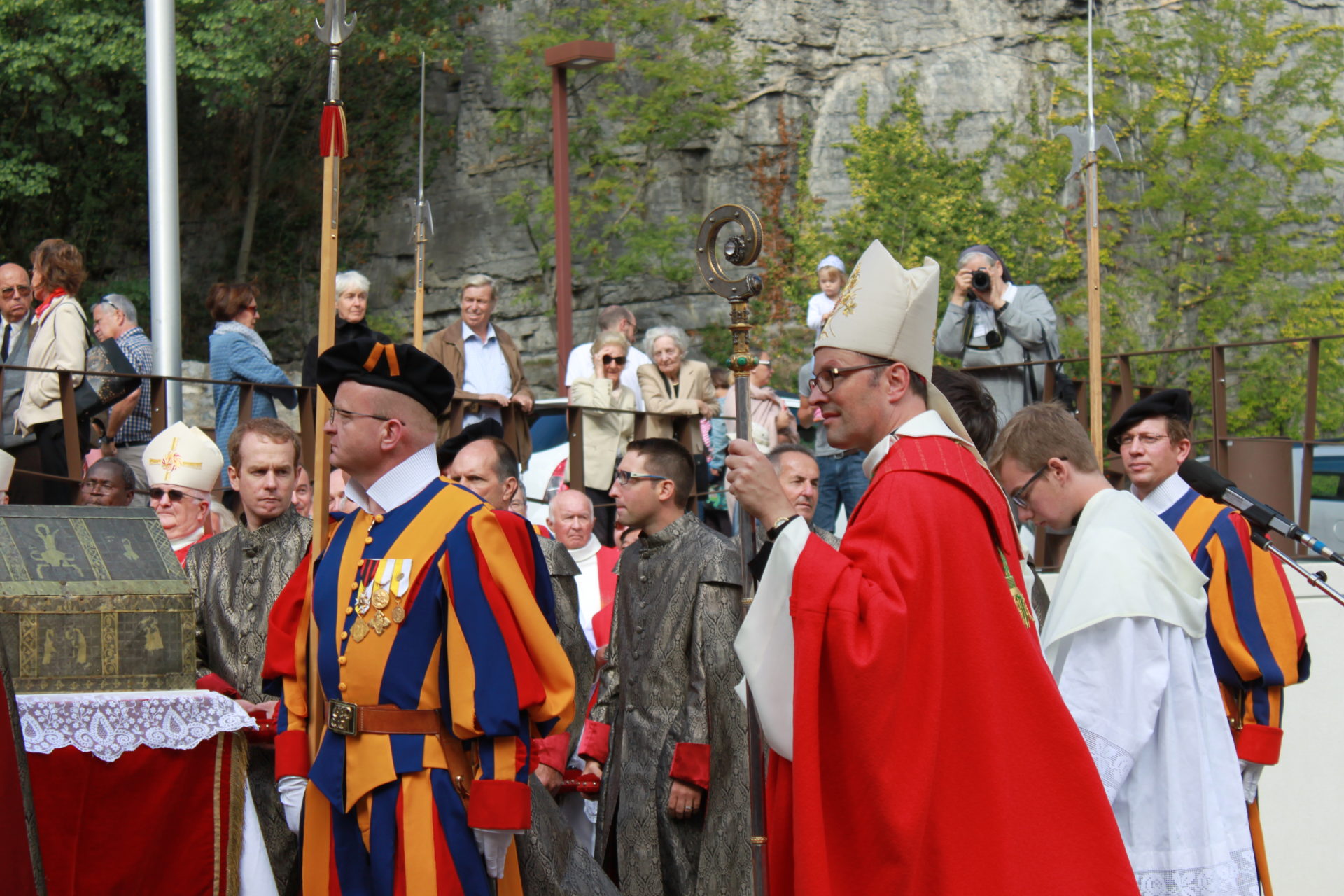 Le Père-Abbé d'Einsiedeln a présidé la fête de Saint-Maurice, le 22 septembre 2018 © Bernard Litzler