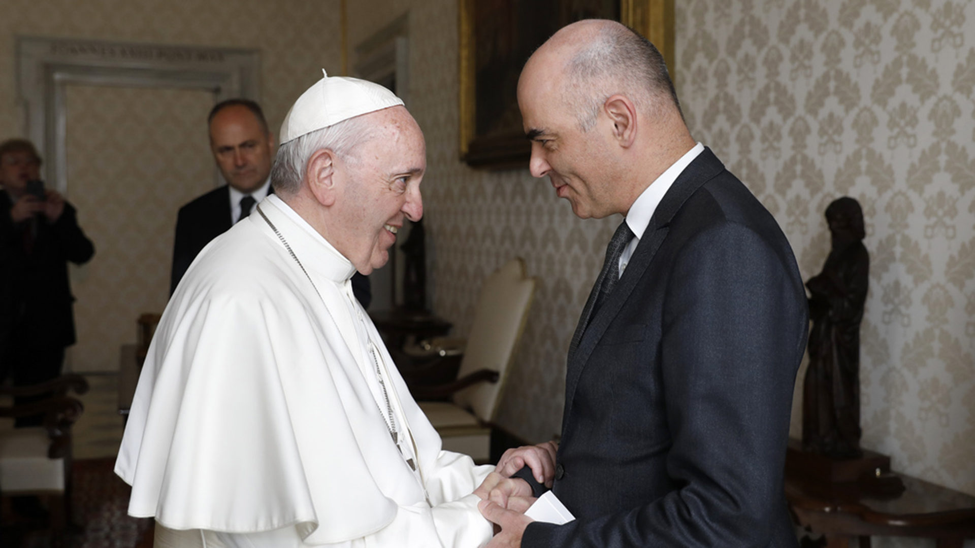 Le pape François et Alain Berset se sont rencontrés à Rome le 12 novembre 2018 | © Keystone