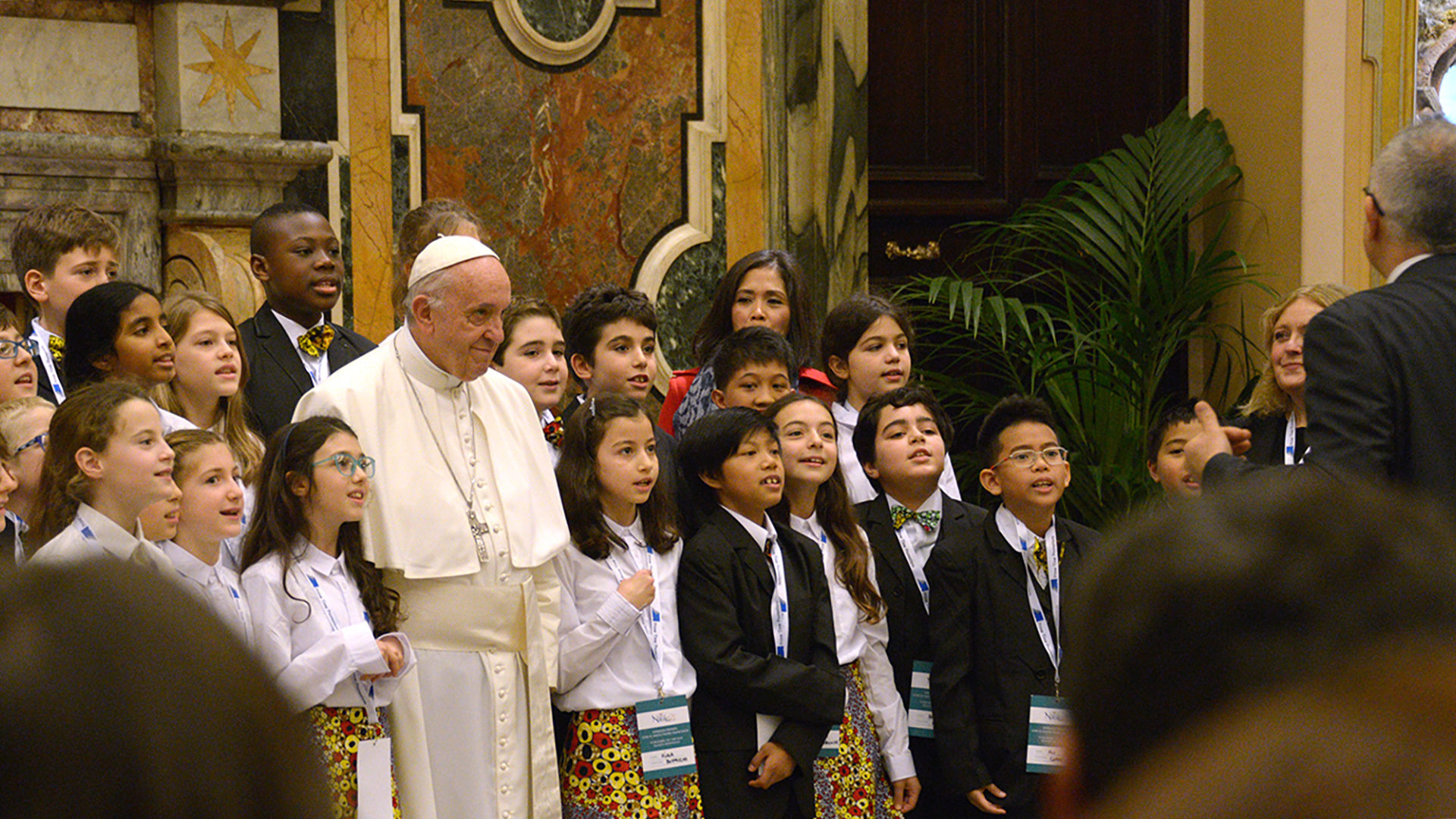 Le pape a rencontré les artiste du dernier "concert de Noël" au Vatican | © infoans.org / DR