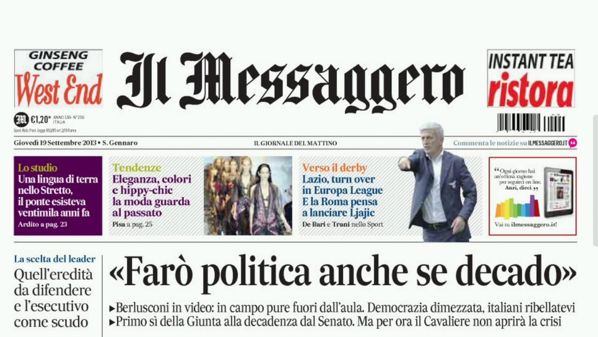 Le quotidien italien 'Il Messagero'