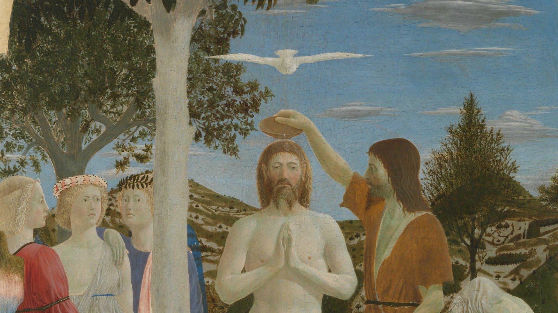 Le baptême du Christ par Piero della Francesca, 1450