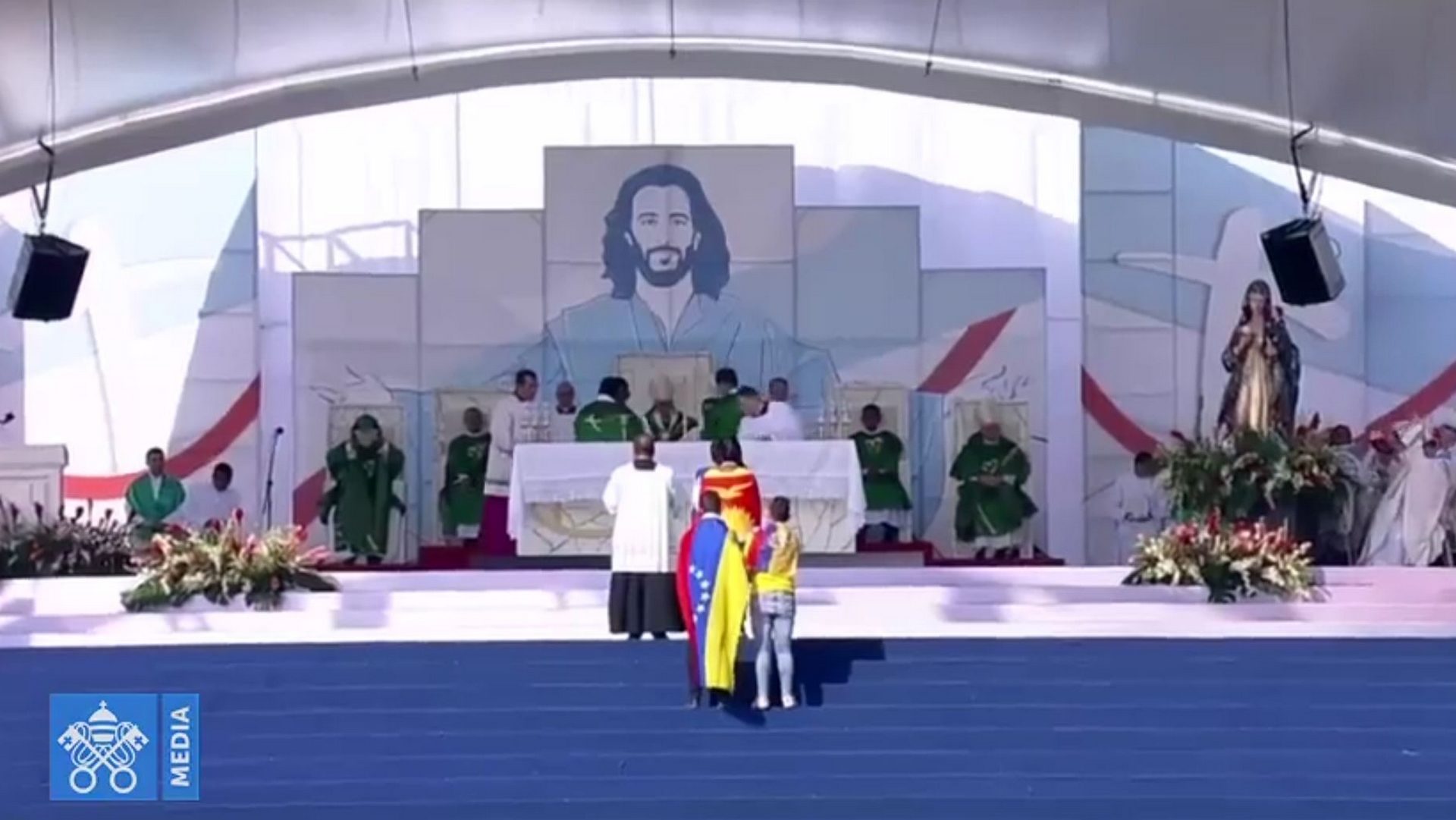 Le pape François célèbre la messe de clotûre des JMJ de Panama | capture d'écran Vatican Medias
