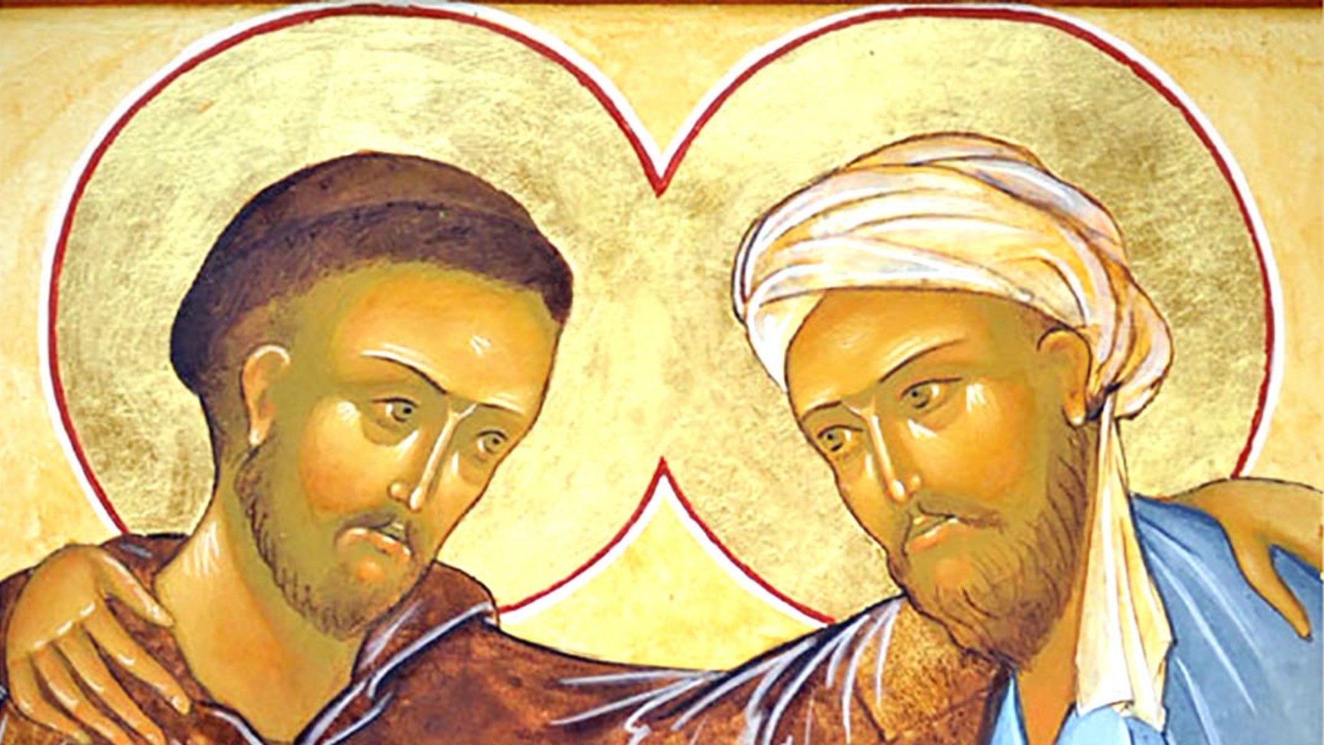Quand saint François rencontrait le sultan al-Kamil en 1219. Icône originale: Fr. Stéphane/monasteredugairire.org/DR)