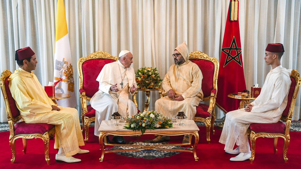 Le pape François et le roi du Maroc Mohammed VI, le 30 mars 2019 | © Keystone