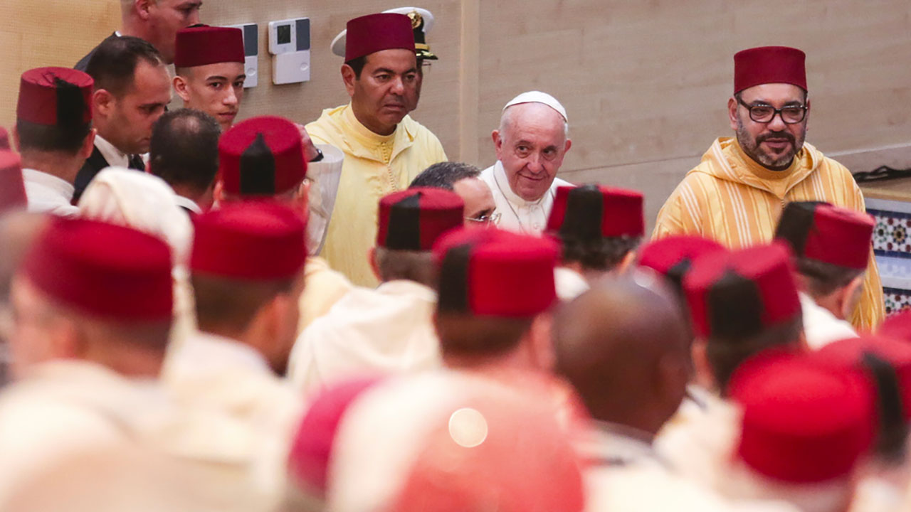 Le pape a visité le 30 mars 2019 un centre de formation pour imams à Rabat | © Keystone