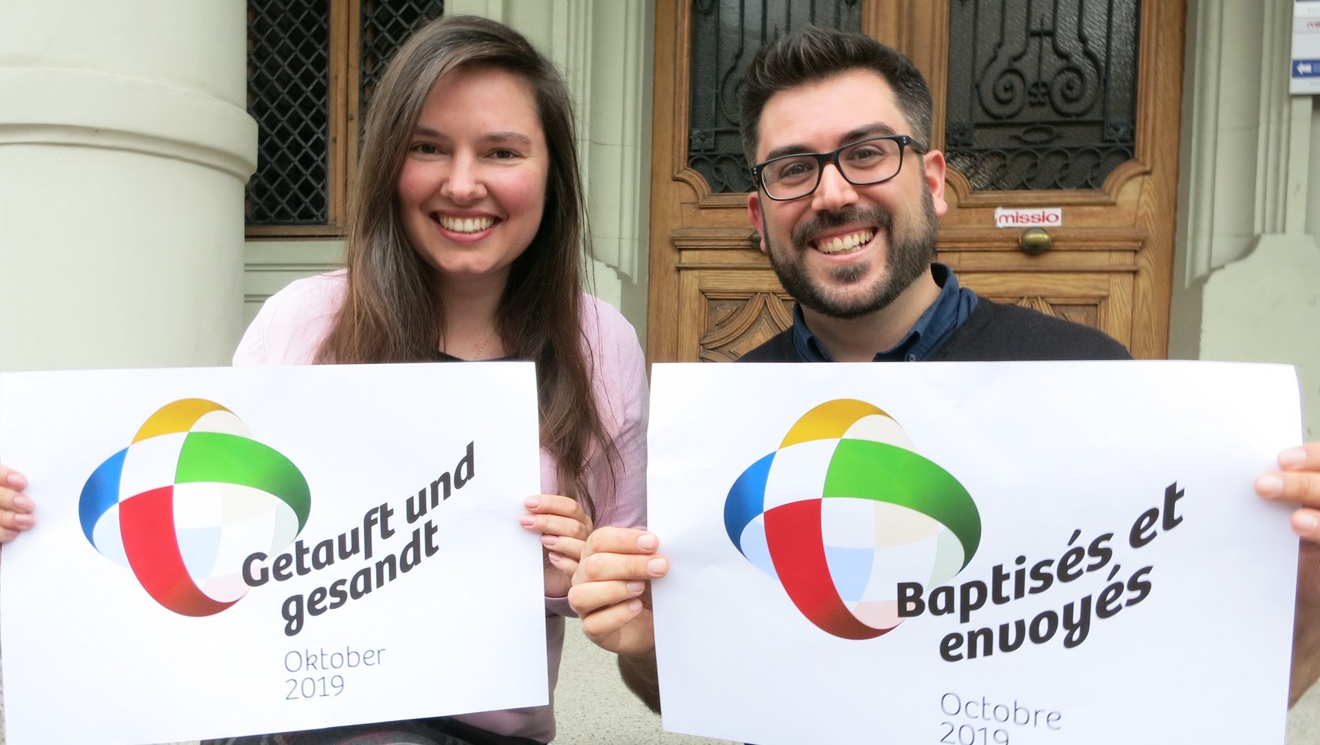 Aleksandra Pytel et Matthias Rambaud sont chargés de la coordination du mois missionnaire extraordinaire d'octobre 2019 | © Missio, Hortense Gianini