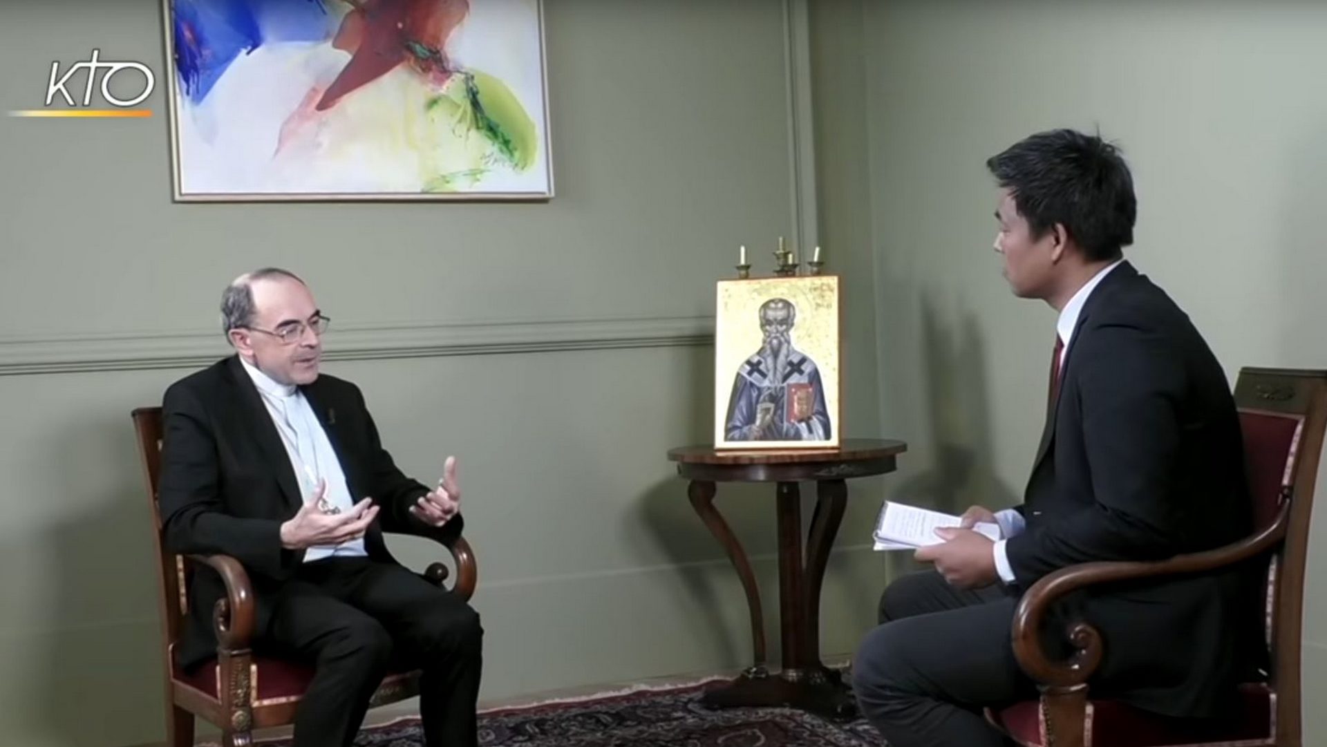 Le cardinal Philippe Barbarin répond aux questions de KTO | capture d'écran KTO 