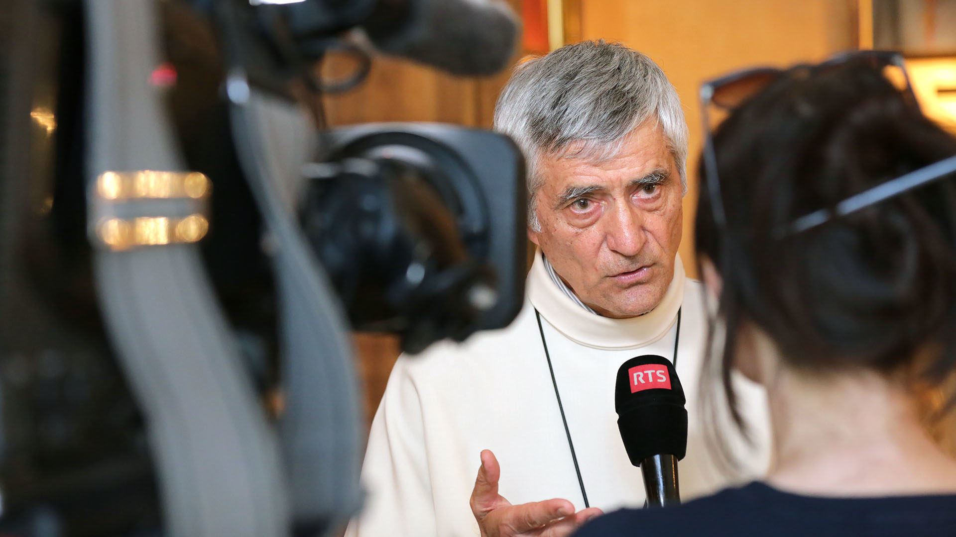 Sion le 28 février 2019. Mgr Jean-Marie Lovey, évêque de Sion. Conférence de presse sur le suicide assisté. | © Bernard Hallet