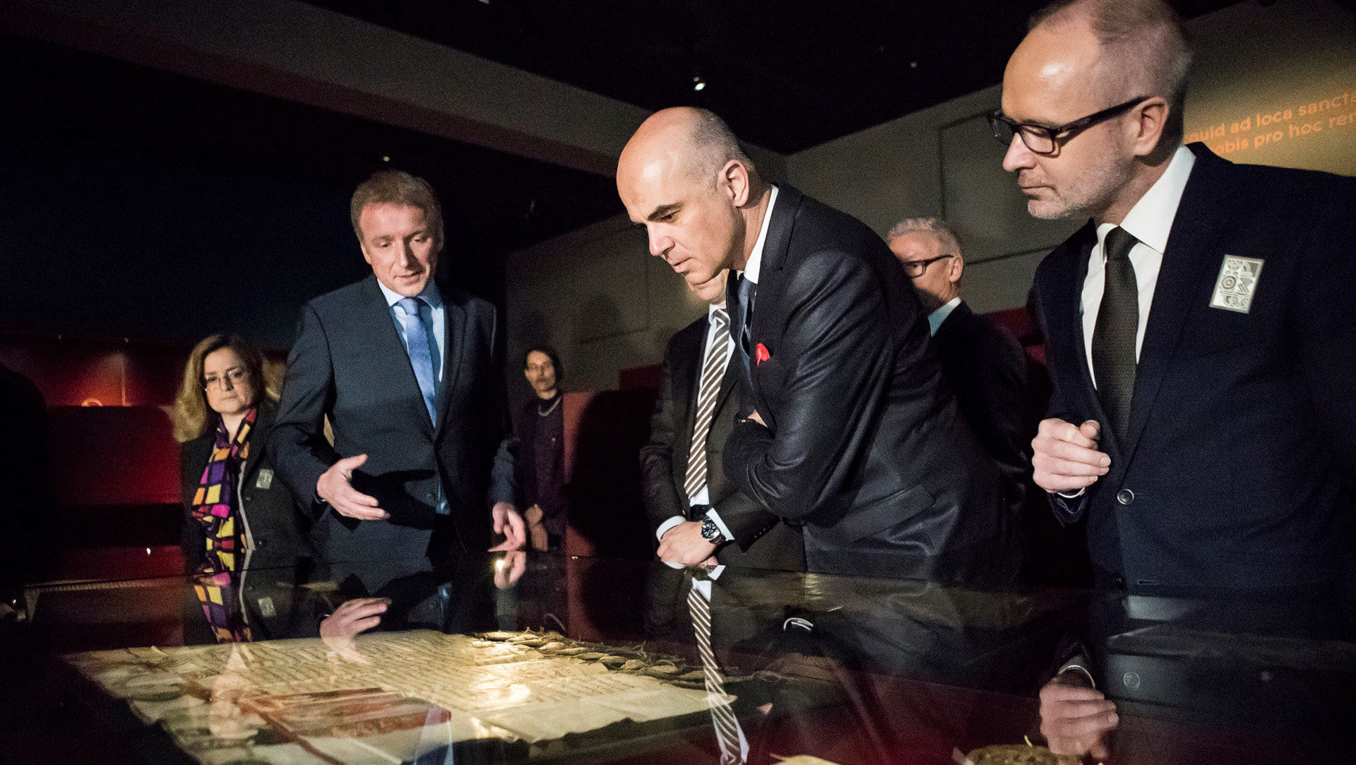 Le conseiller fédéral Alain Berset était présent à l'inauguration dans l'abbaye de Saint-Gall | © Canton de Saint-Gall