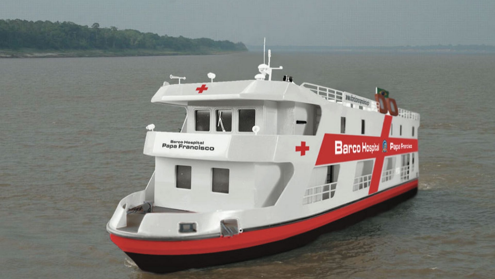 Le navire hôpital 'Pape François' sillonne l'Amazone  | DR