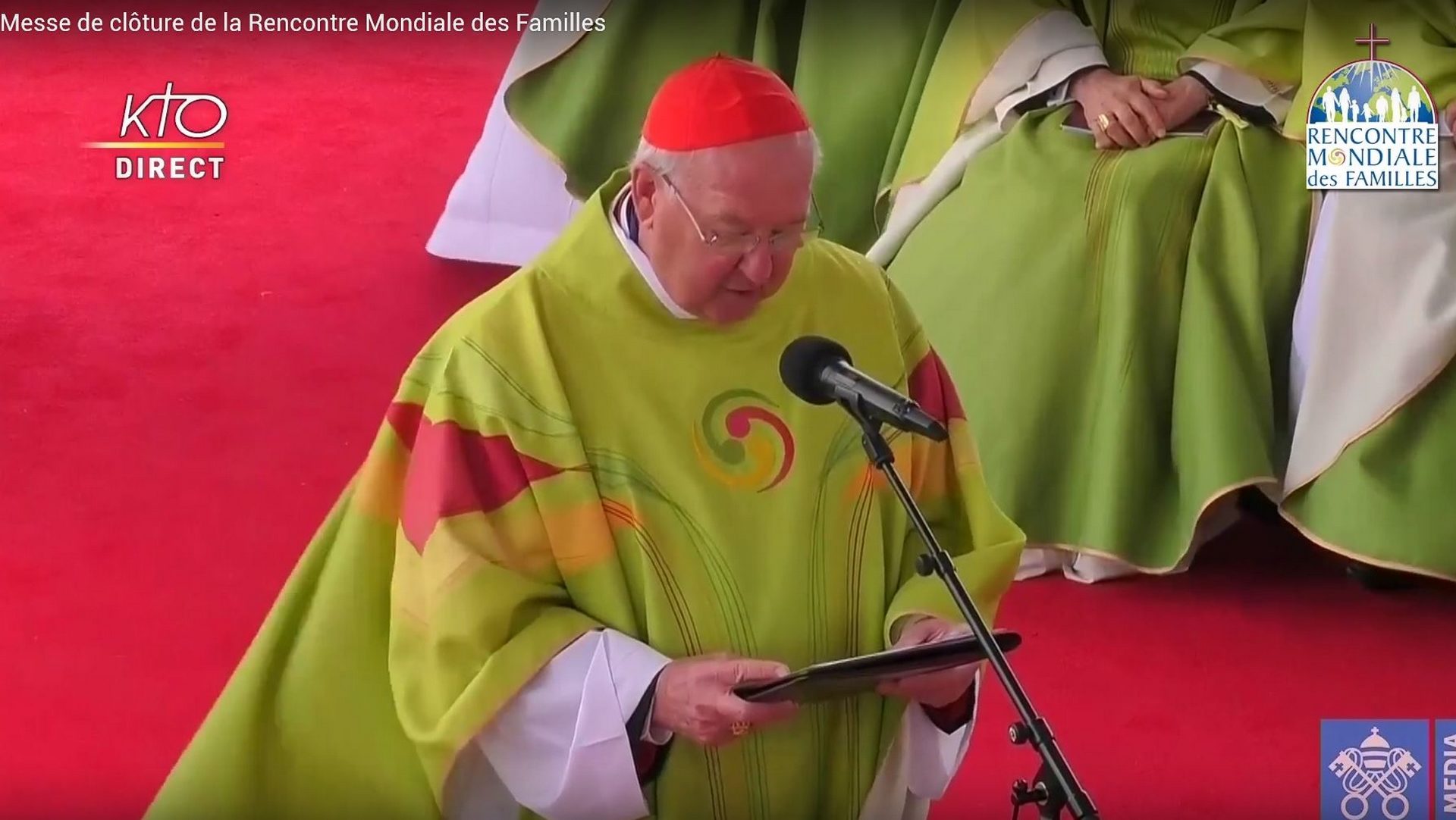 Le cardinal Farrell, ici lors de la rencontre mondiale des familles à Dublin en 2018. | Capture-écran