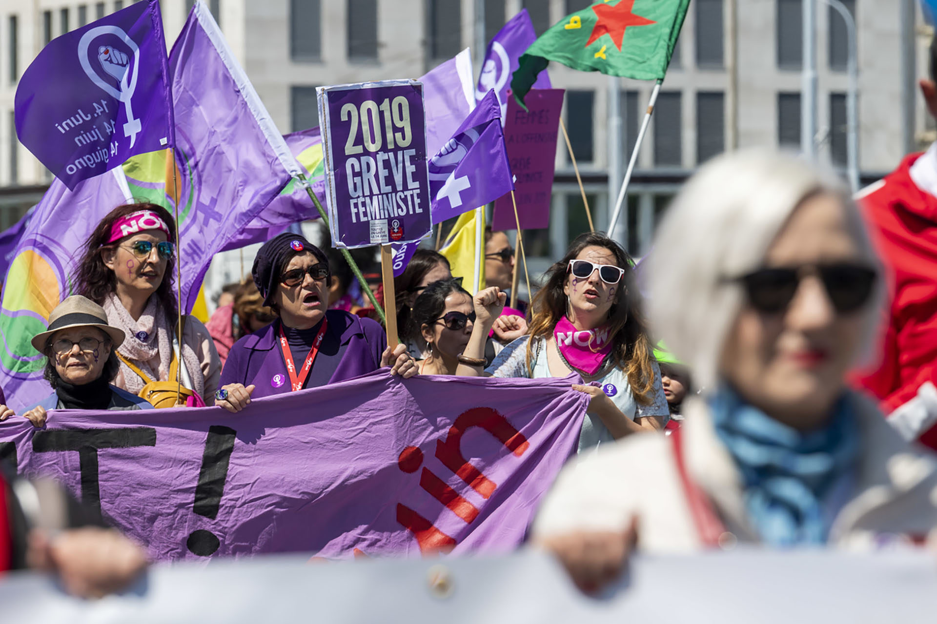 Le 1er mai 2019, des manifestantes annonçaient la grève des femmes du 14 juin. Les femmes en Eglise se joindront au mouvement. | © Keystone