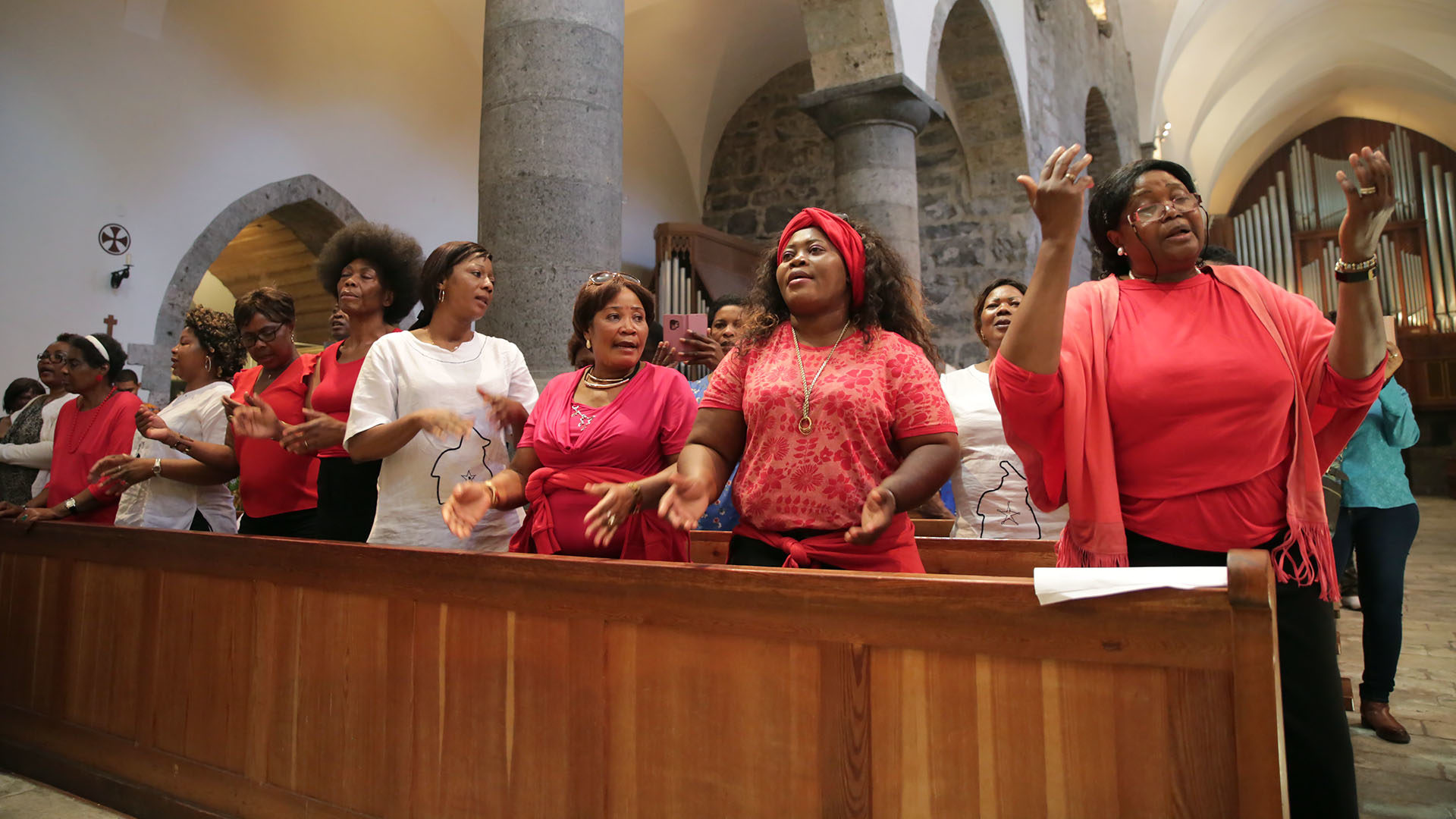 Saint-Maurice le 2 juin 2019. Messe du pèlerinage aux saints d'Afrique à la basilique de l'Abbaye. | © B. Hallet