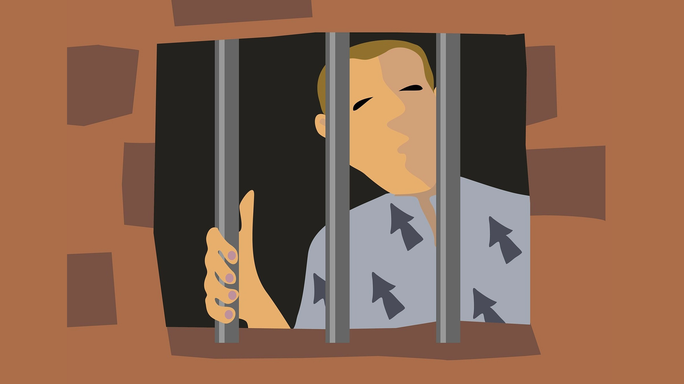 Prisoner перевод. Иллюстрация презумпции. Преступник за решеткой 2д. Символ тюрьмы. Преступник за решеткой 2д арт.