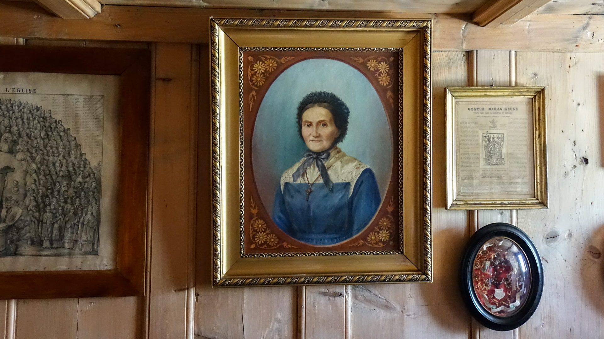 Le portrait de Marguerite Bays, dans la chambre de la Pierraz où elle a vécu |  © Maurice Page 