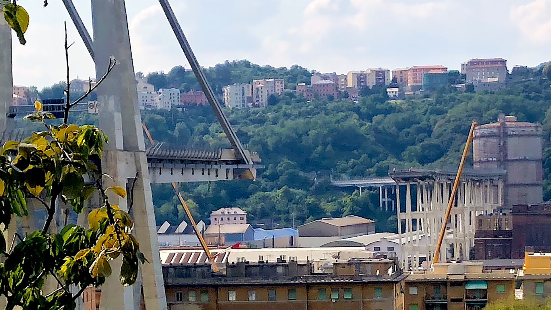 Le pont Morandi, à Gênes, quelques jours après l'écroulement du 14 août 2018 | Wikimedia Commons / Michele Ferraris / CC BY-SA 4.0