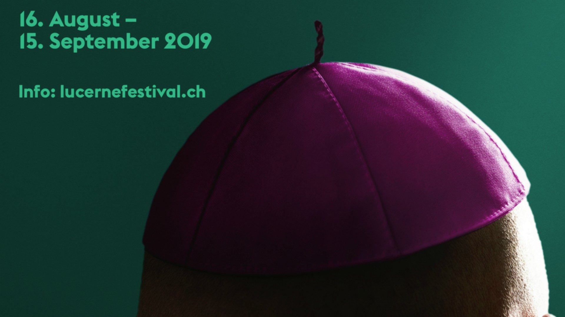 Le Festival de musique de Lucerne affiche une calotte d'évêque (lucernefestival.ch)