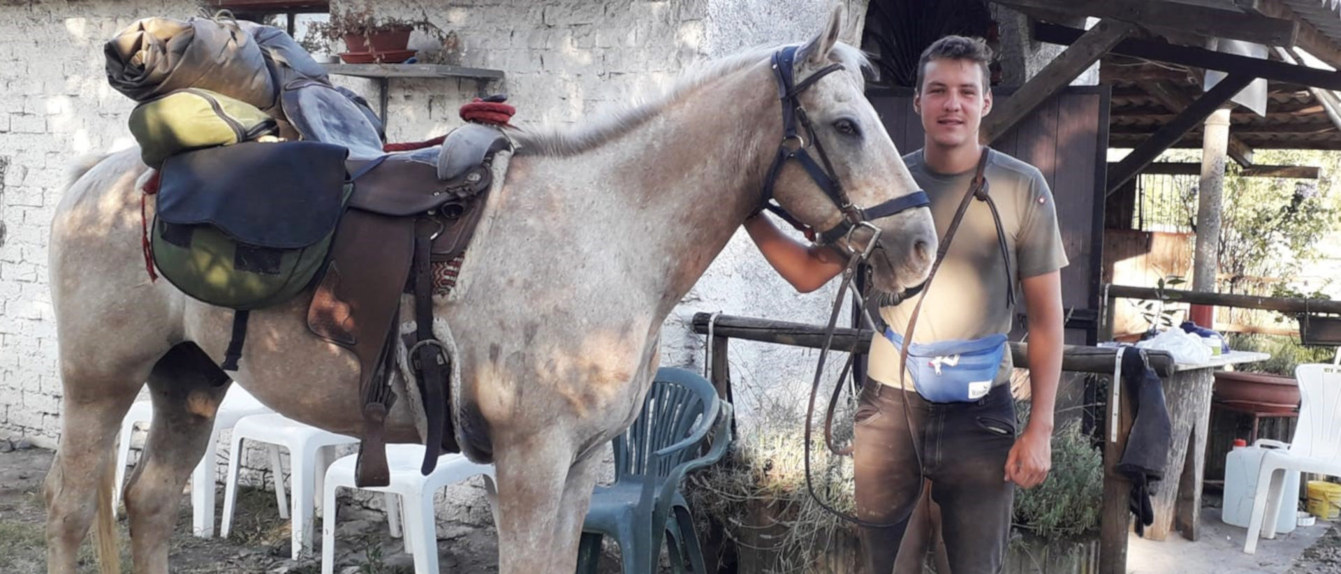 Matthias Gisler et son cheval Brio ont voyagé de Rome à Lucerne | DR