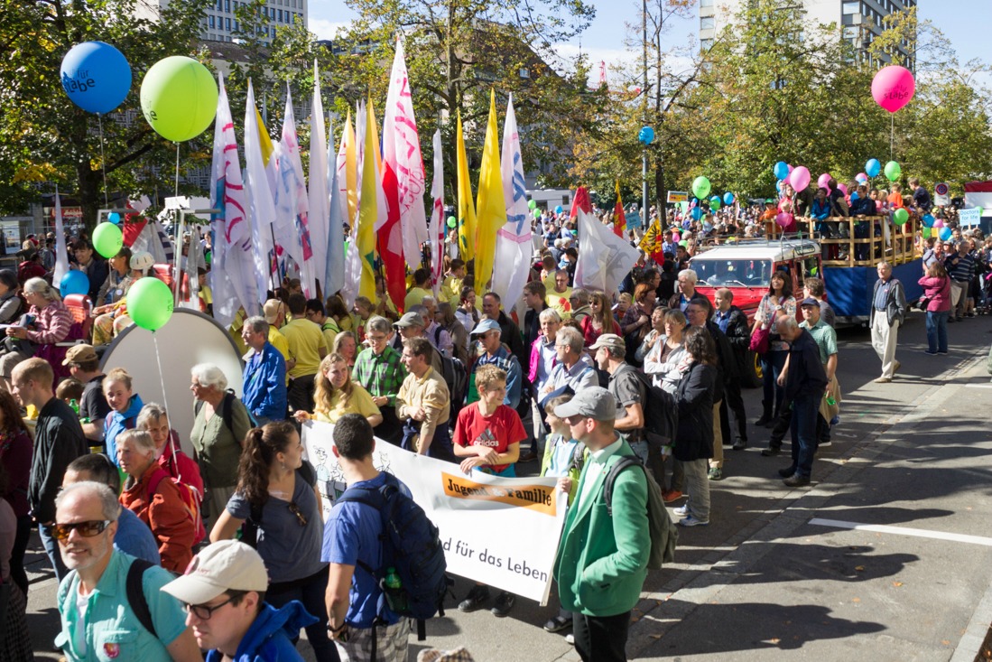 La “Marche pour la vie“, ici en 2016, a eu lieu à Zurich. | © Marche pour la vie.