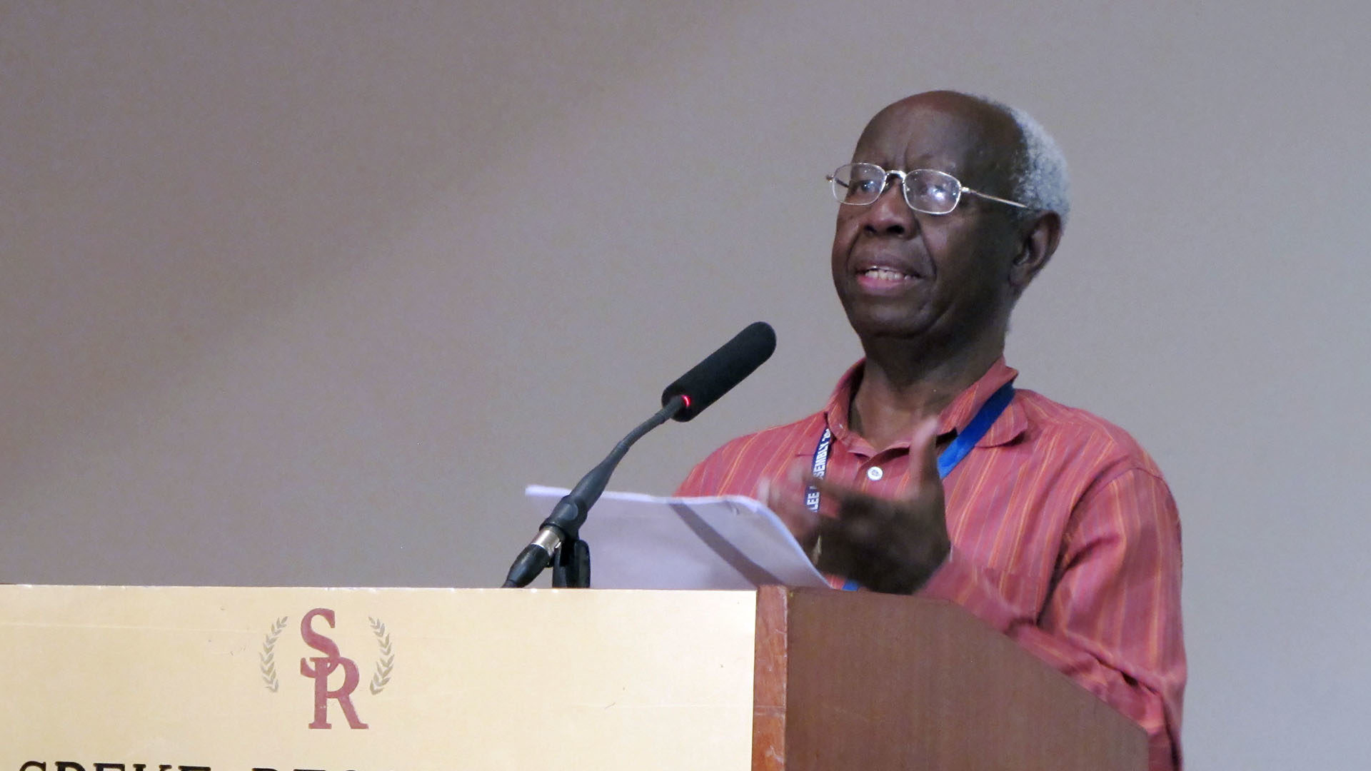 John Samuel Mbiti à la Conférence des Eglises d'Afrique à Kampala en 2013. | © COE