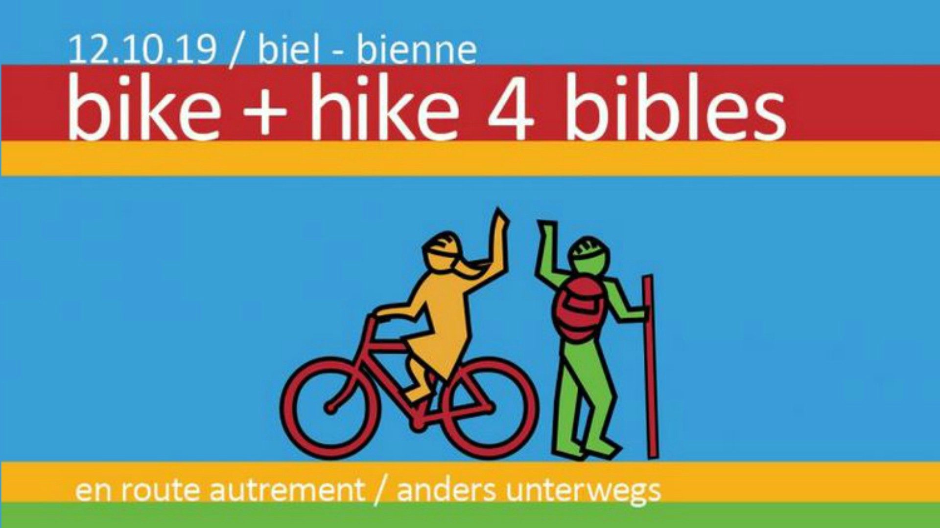 La Société biblique suisse organise le samedi 12 octobre 2019, au bord du lac de Bienne, l'événement bike+hike4bibles | SBS