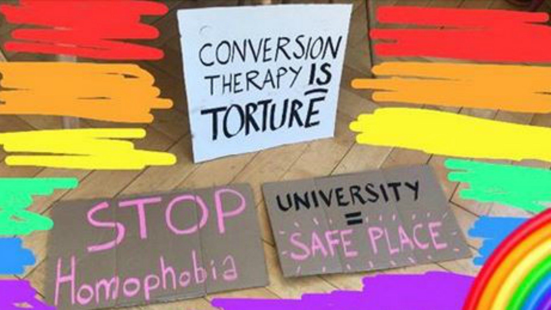 Des étudiants de l'Université de Fribourg manifestent contre des propos qualifiés d'homophobes | Facebook