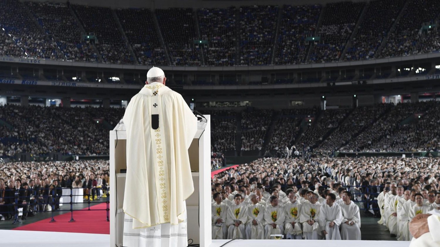 "Offrons des moments de partage". Pape François, lors de  la messe au Tokyo Dome, le 25 novembre 2019 | © catt.ch