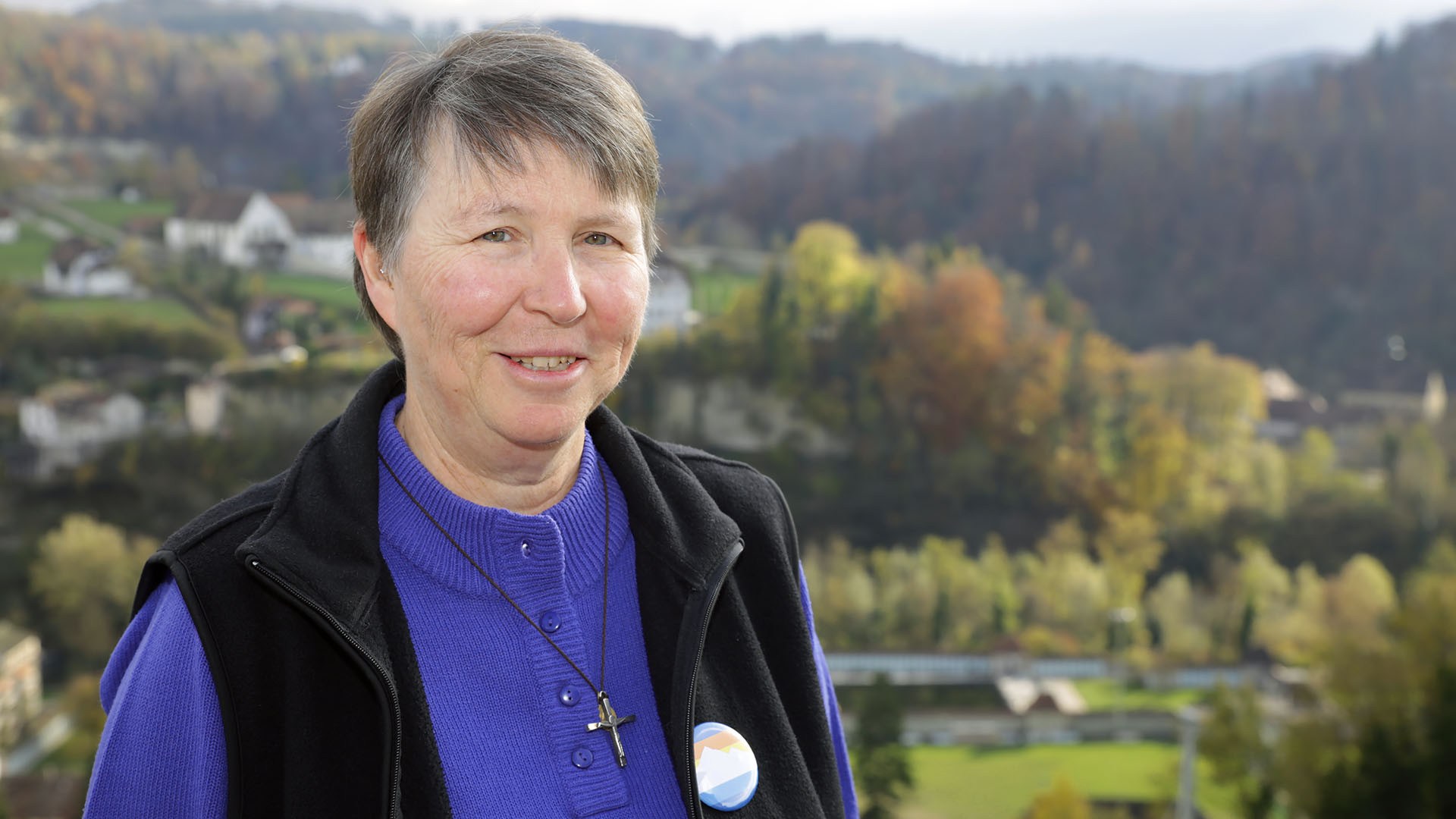 Laurence Foret, responsable du  Centre Sainte-Ursule à Fribourg, veut en faire un lieu de référence en matière de transition écologique | © B. Hallet