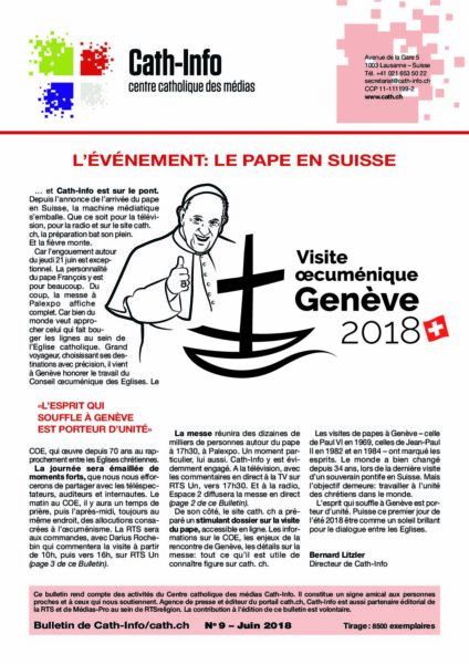 L’événement: le pape en Suisse