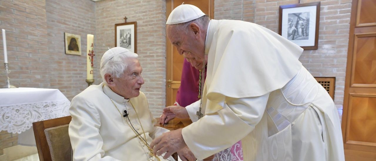 Visite du pape François au pape émérite Benoît XVI, en juin 2018 | © Vatican News